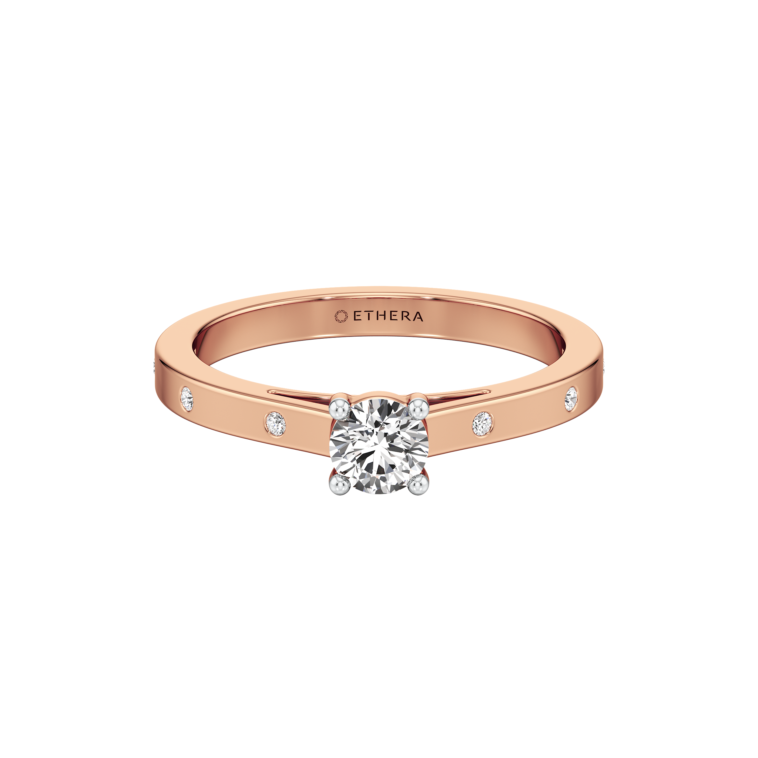 Starlit Dot Solitaire Ring 13