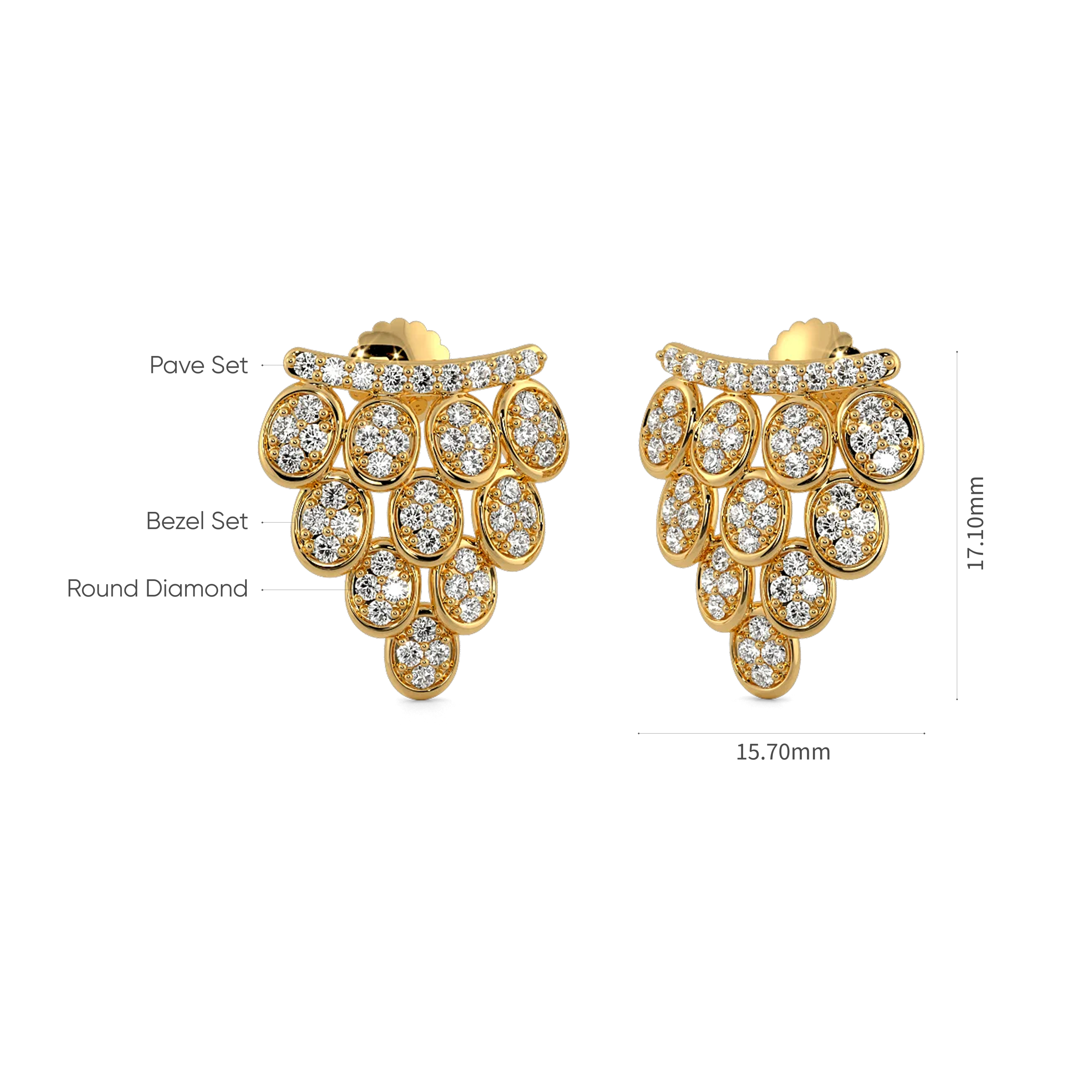 Aurelia Cluster Stud Earrings 4