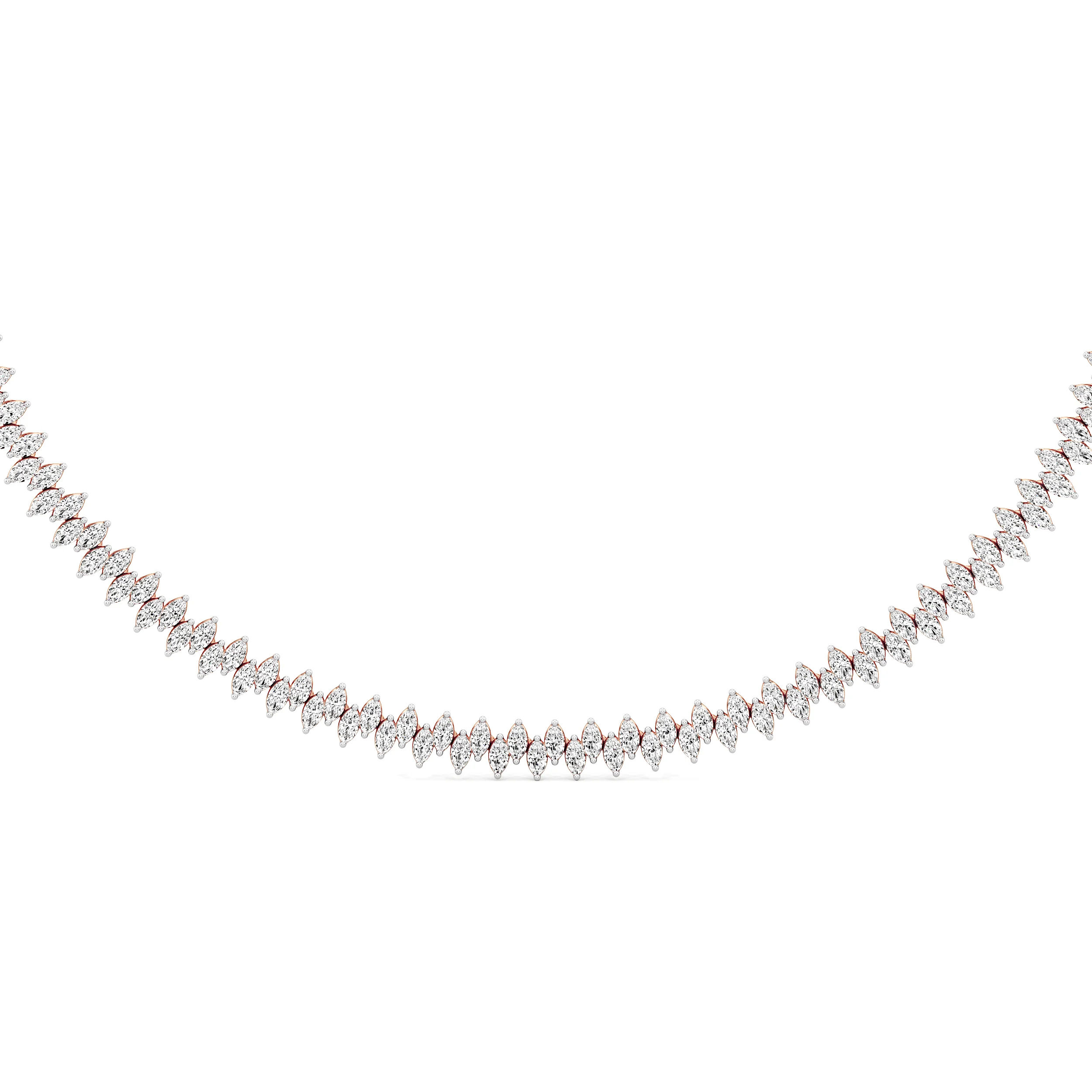 Moonlit Marquise Tennis Necklace 8