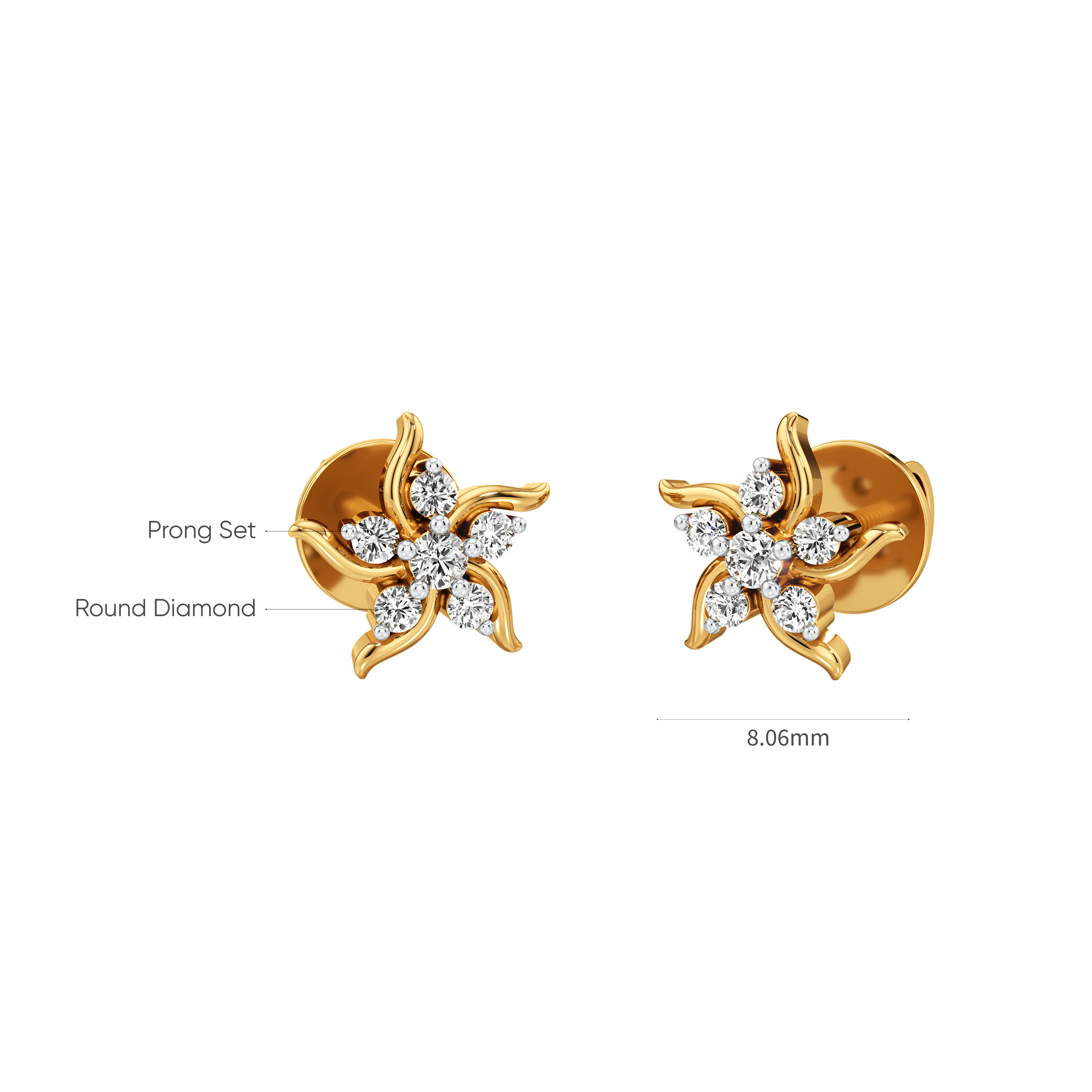 Petaline Ray Studs 9