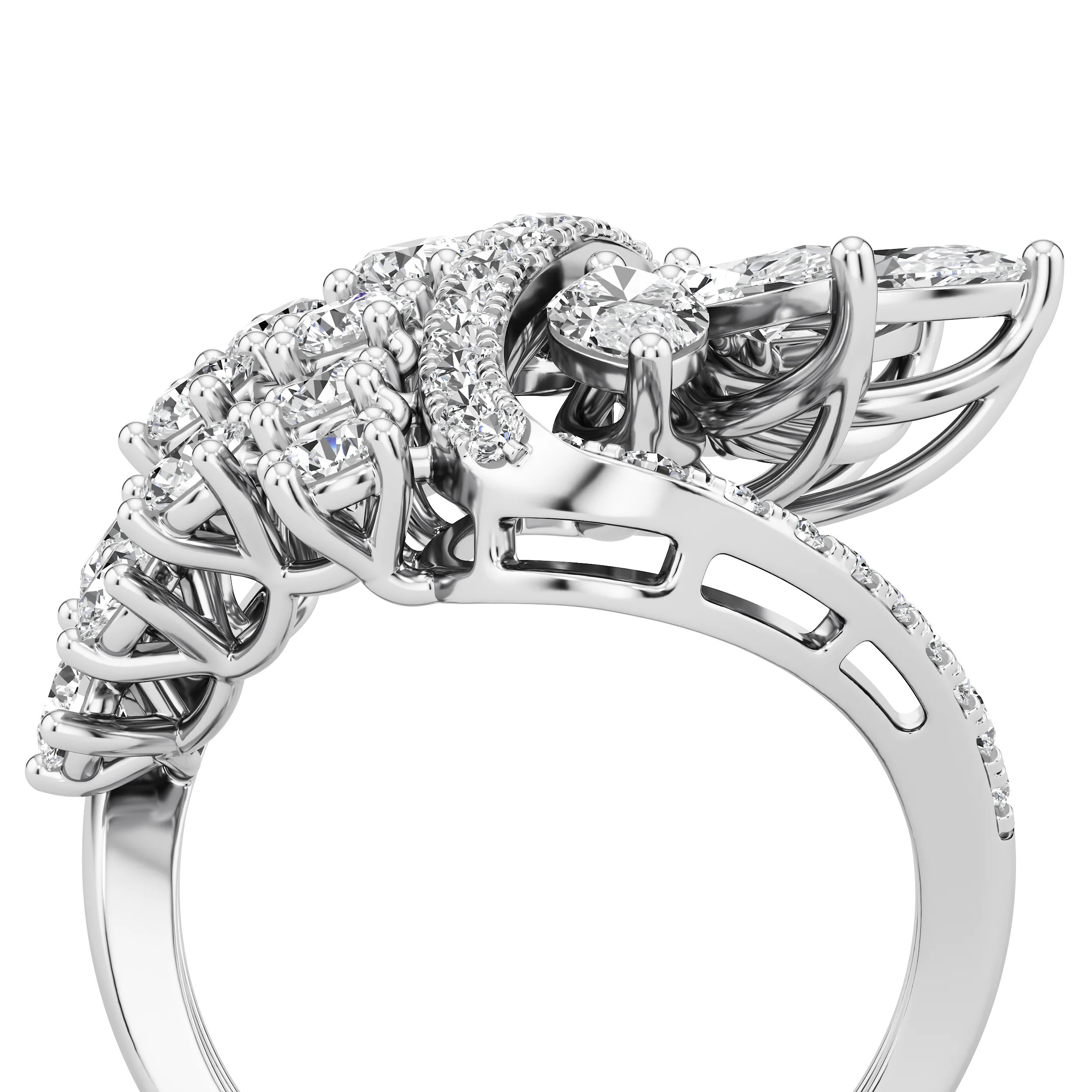 Aurora Wing Diamond Ring 10