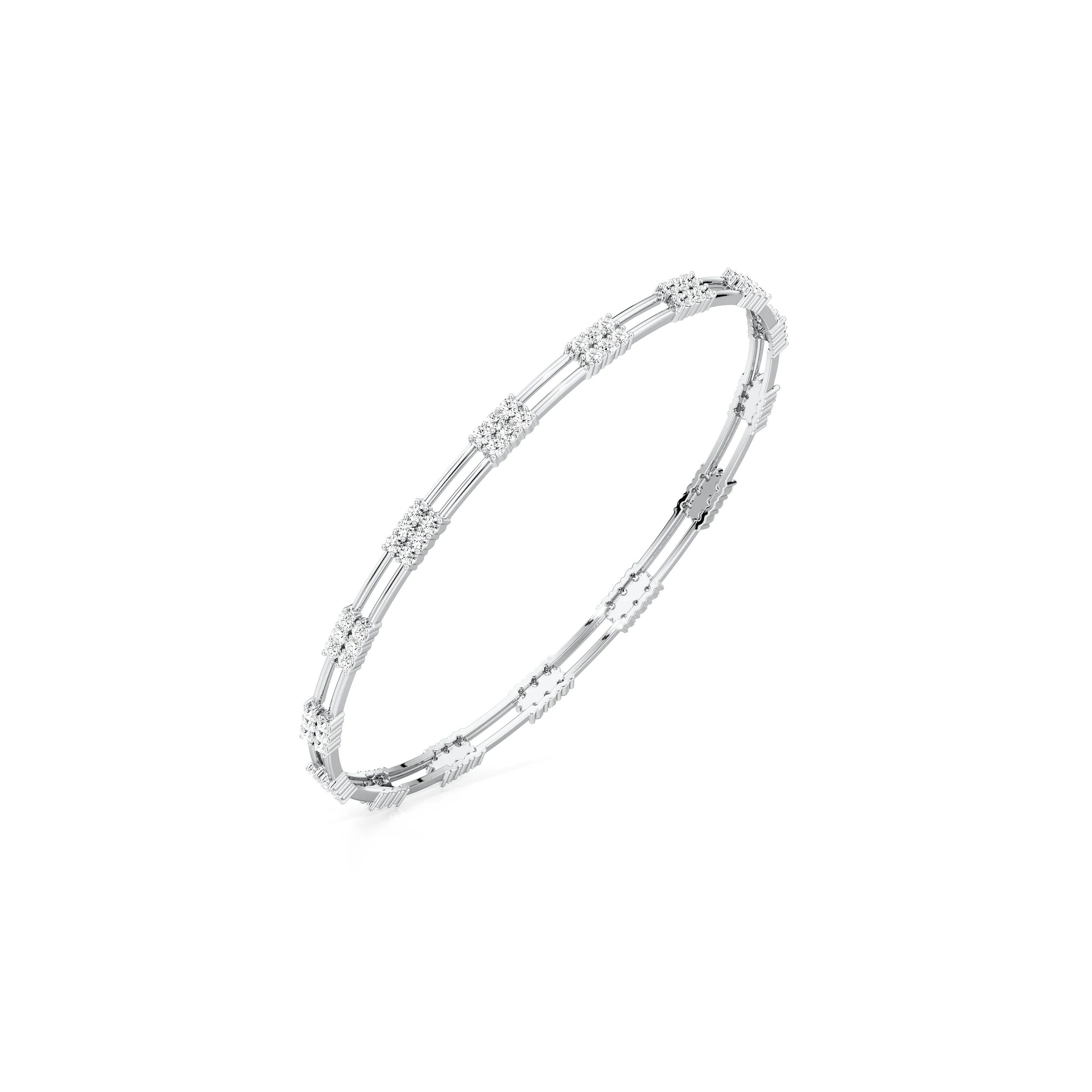 Echo Grid Round Bangle 5