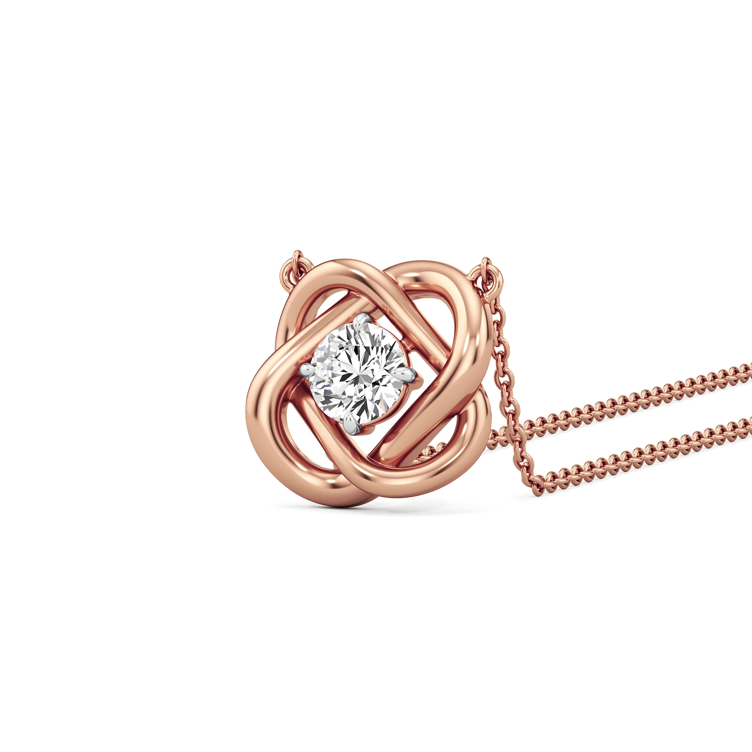 Infinity Knot Diamond Necklet 7