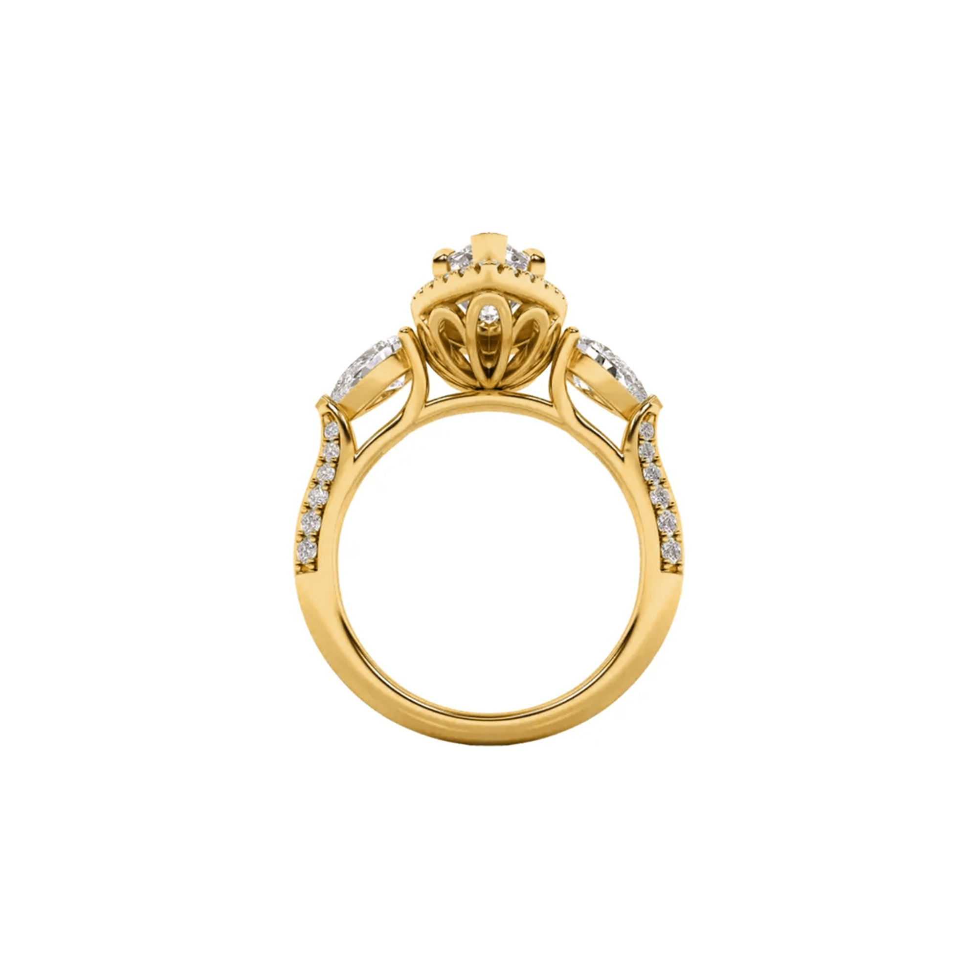 Triad Of Love 3 Stone Ring 4