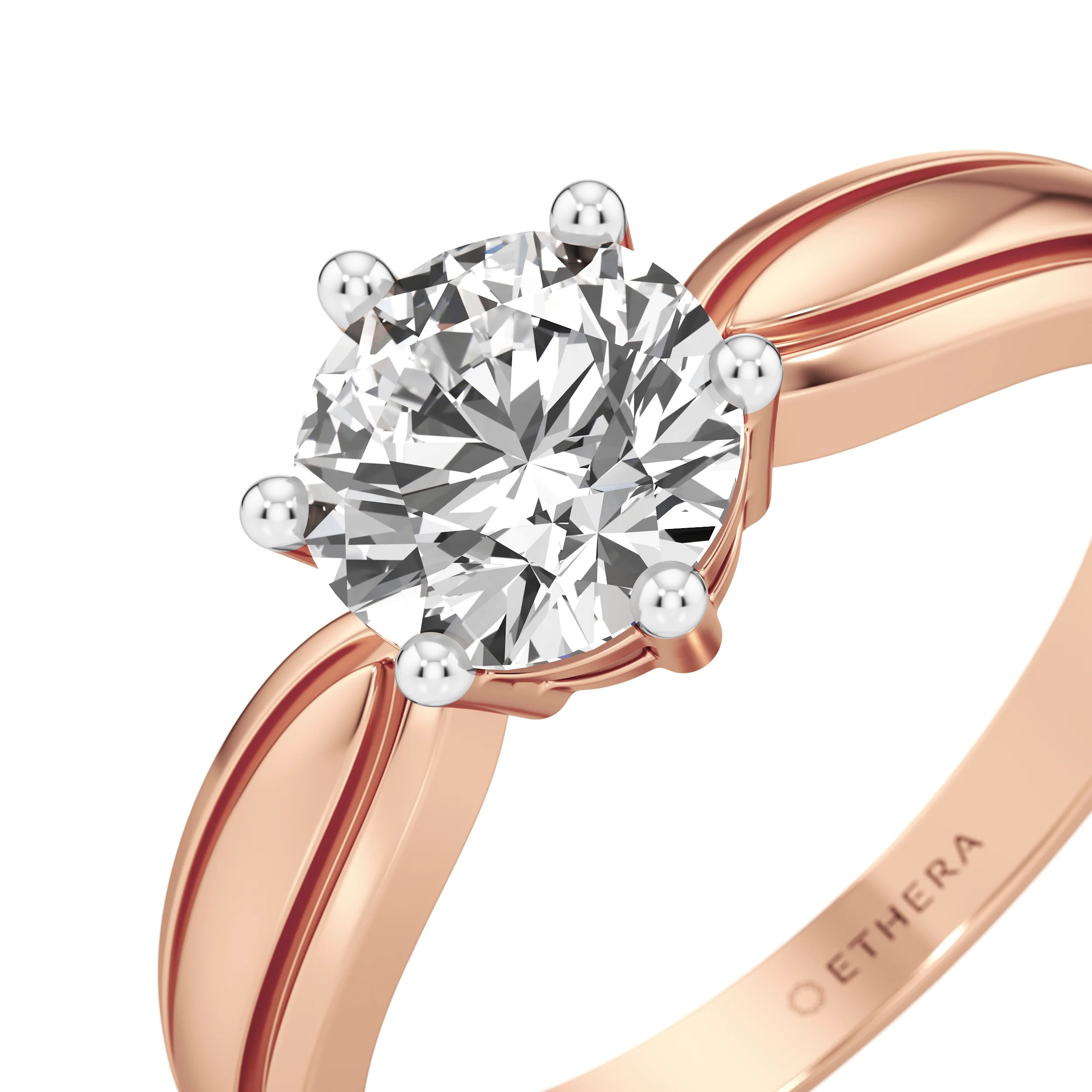 Sculpt Crest Solitaire Ring 10
