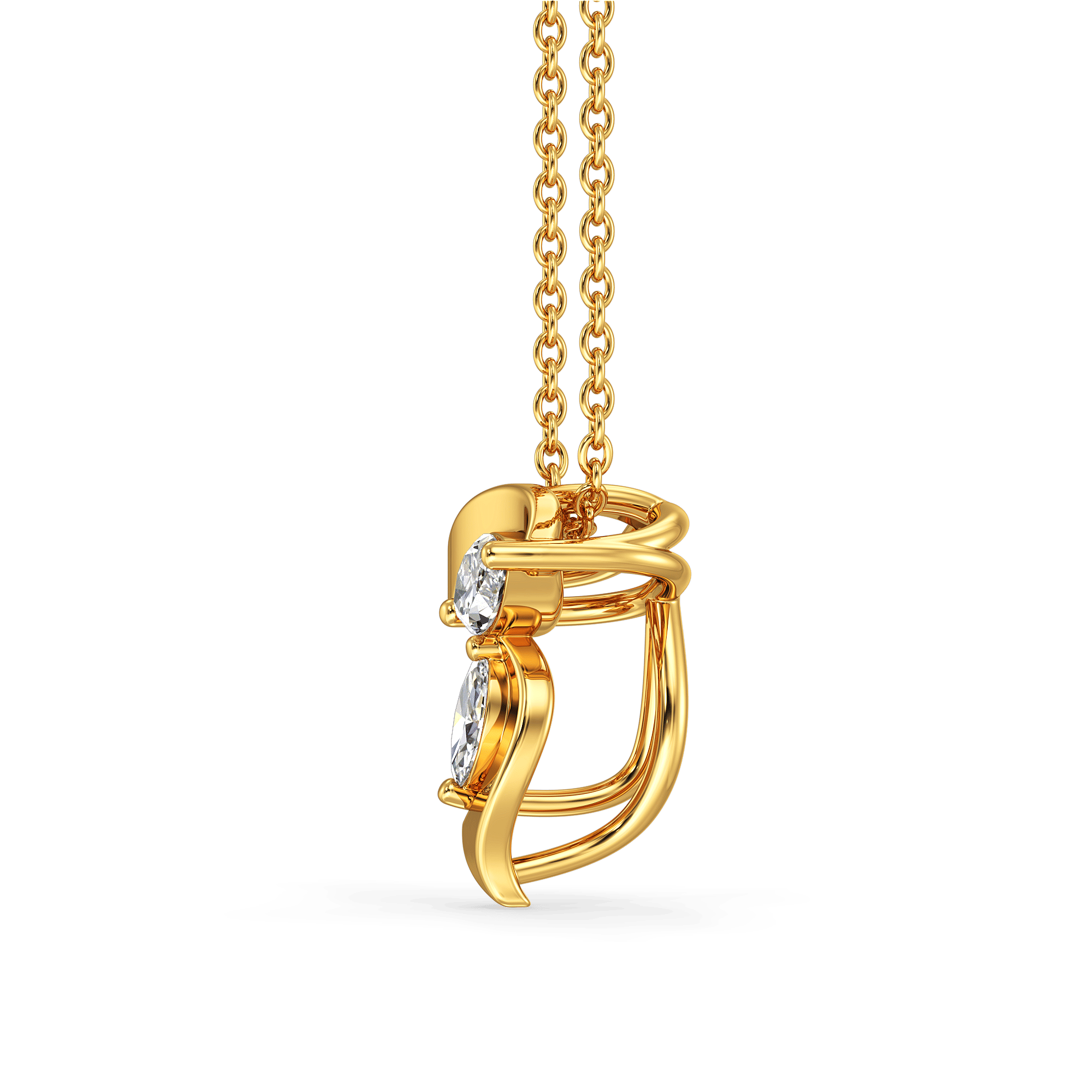 Sapphire Helix Ribbon Pendant 3