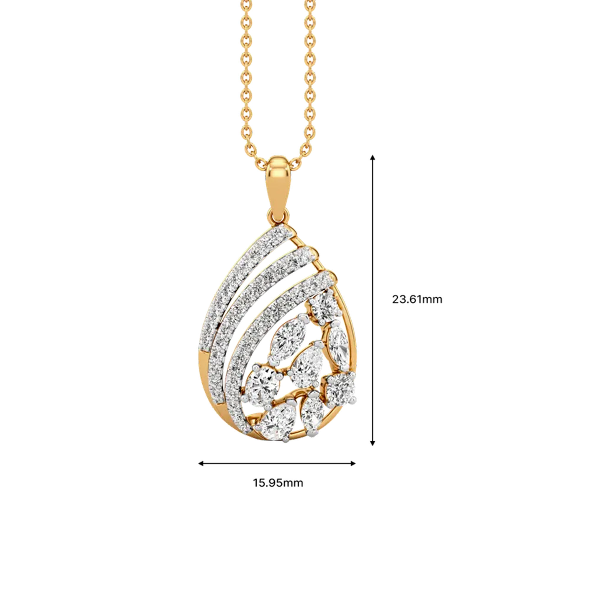 Cascade Gleam Diamond Pendant 3