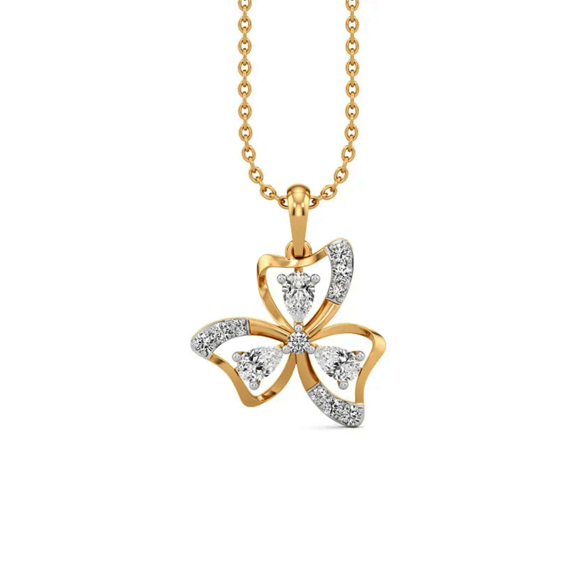 Petal Poise Diamond Necklace 2
