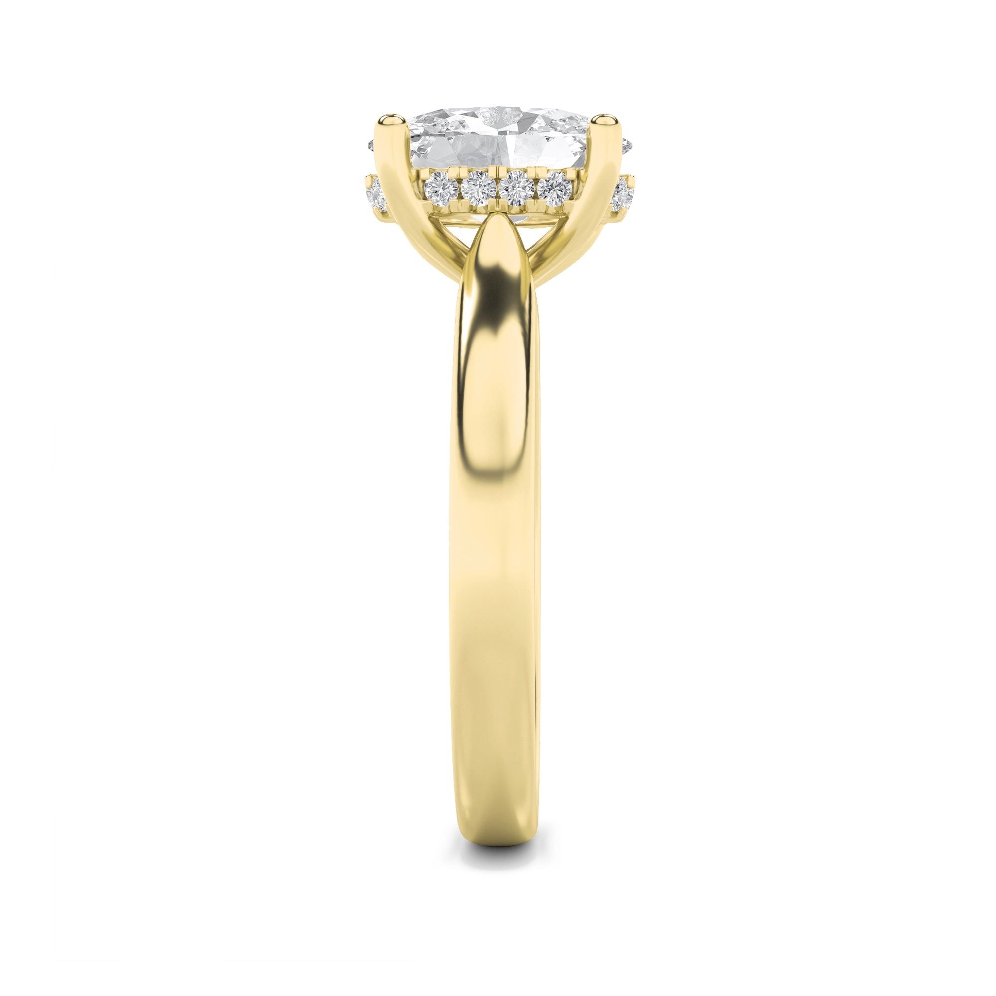 Oval Essence Solitaire Ring 5