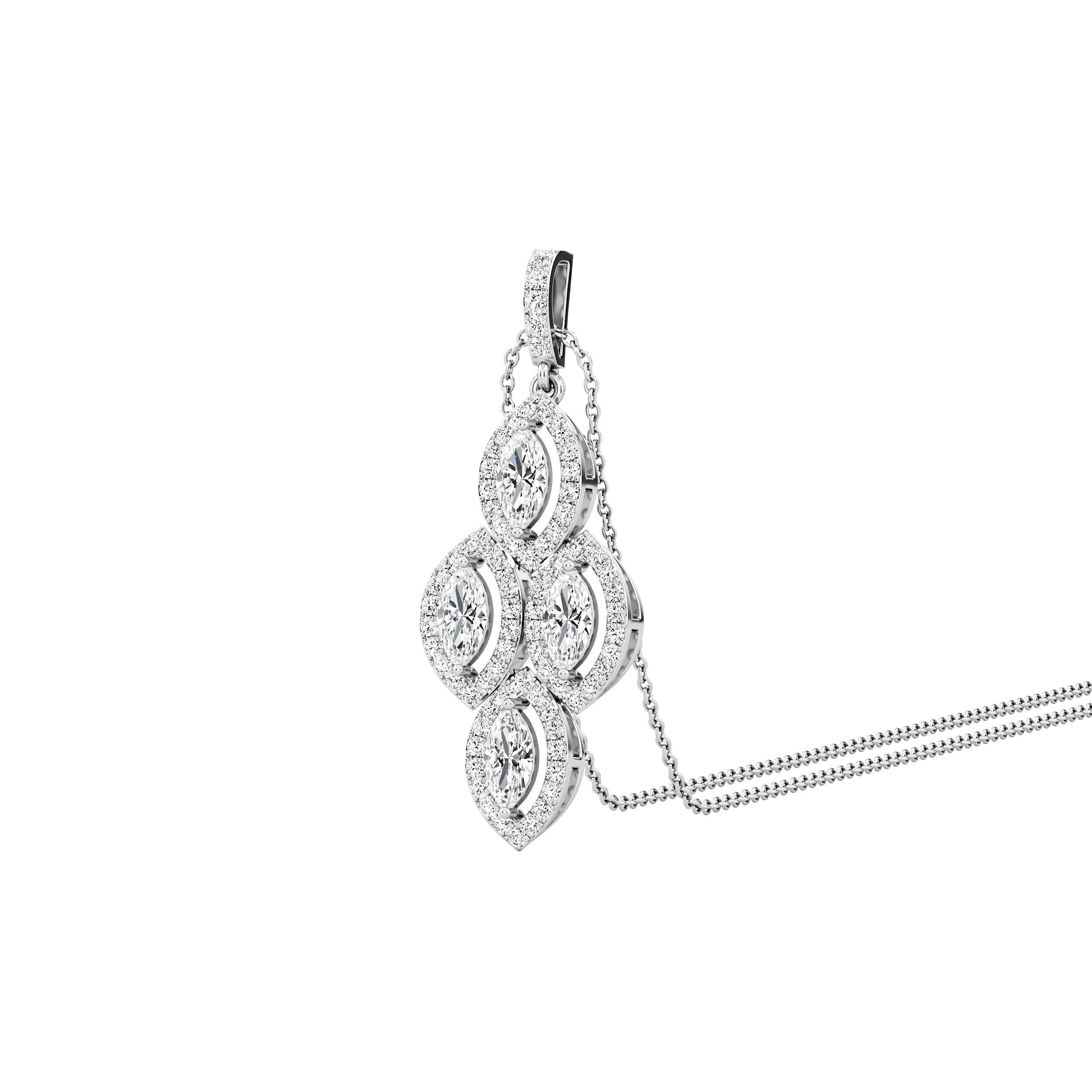 Quadra Bloom Diamond Pendant 3