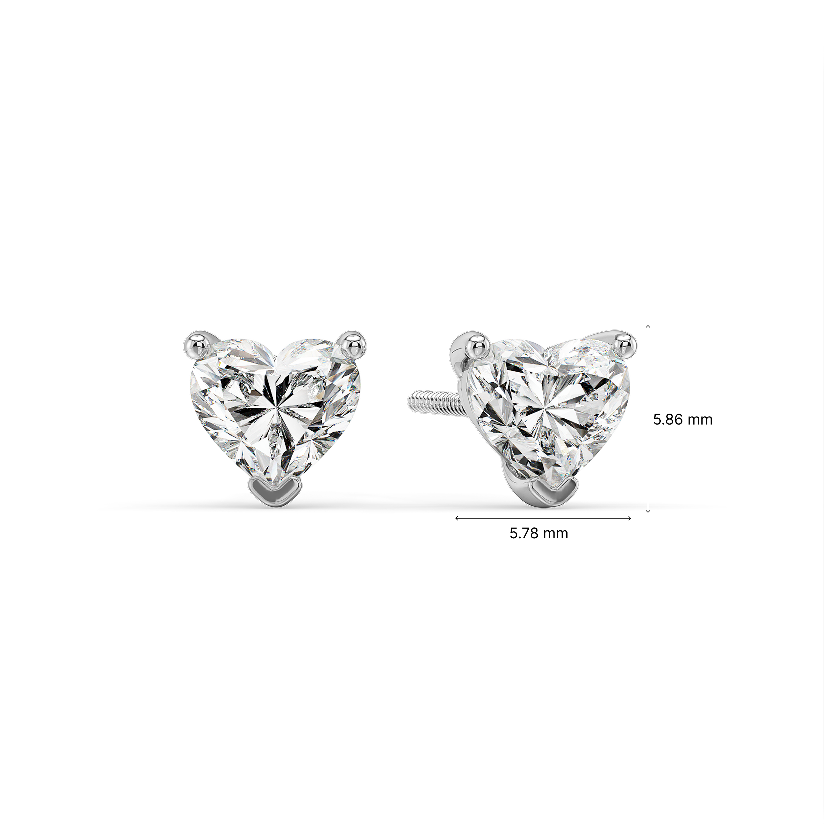 Amora Heart Studs 6