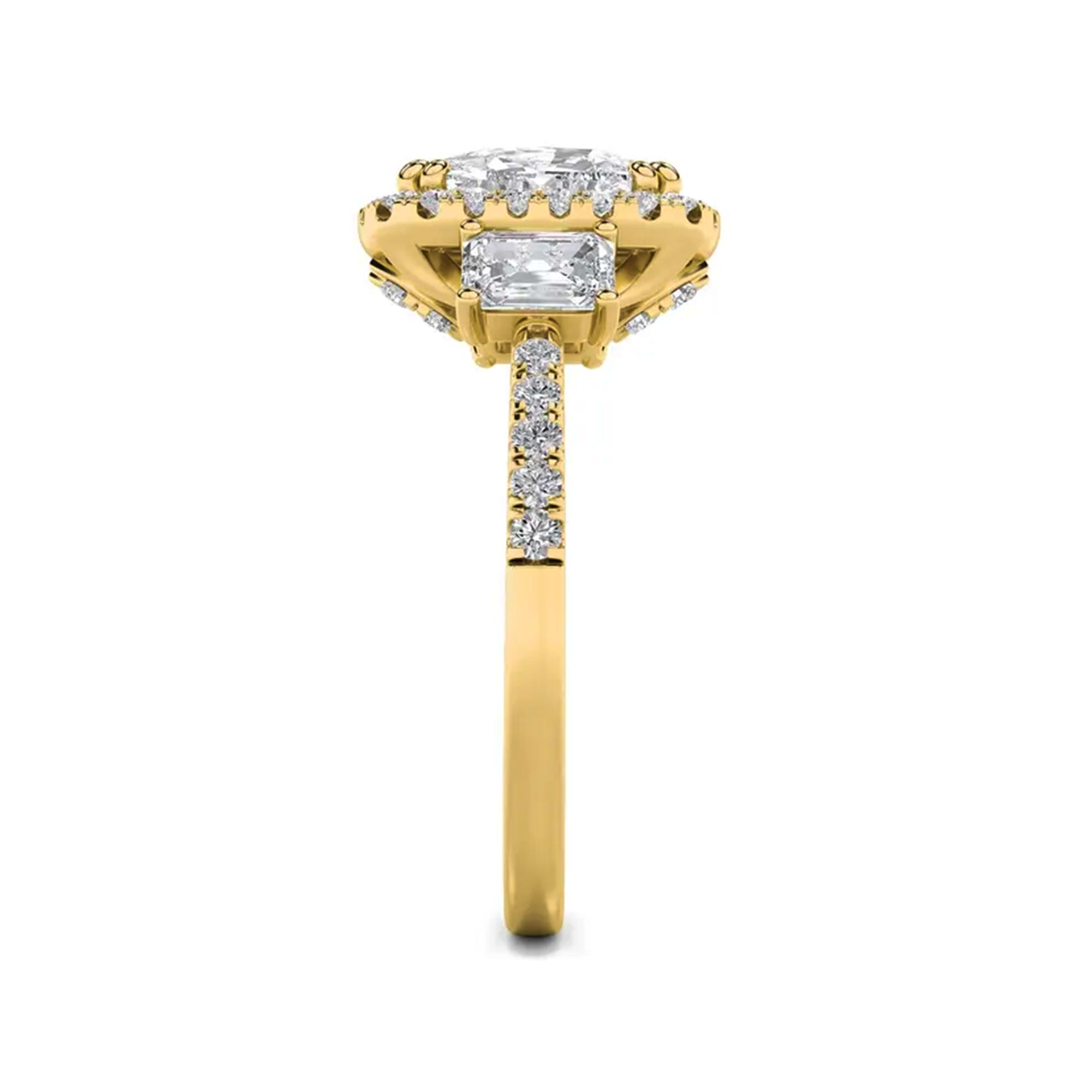 Threefold Brilliance 3 Stone Ring 5