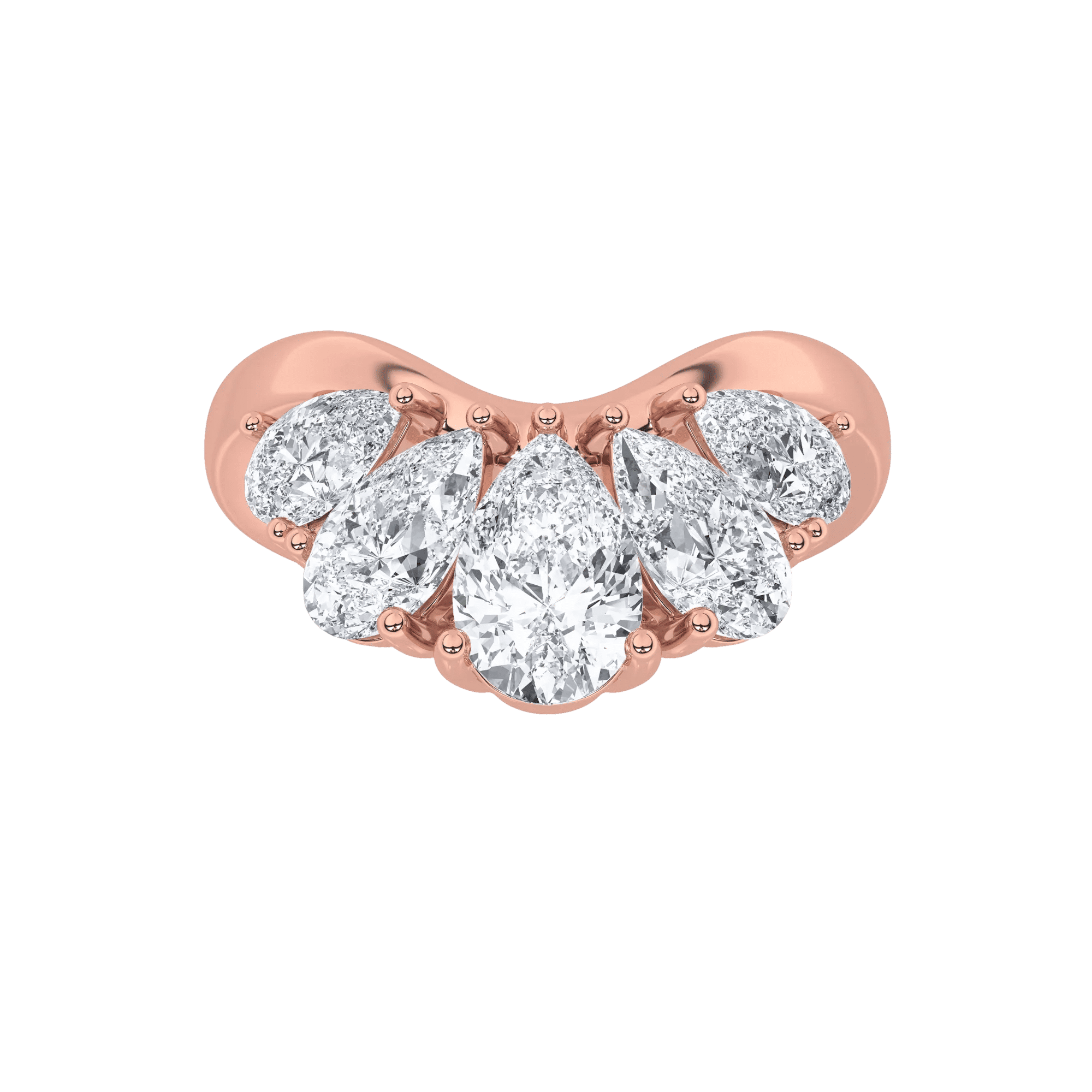 Crowned Glory Five Stone Ring 8