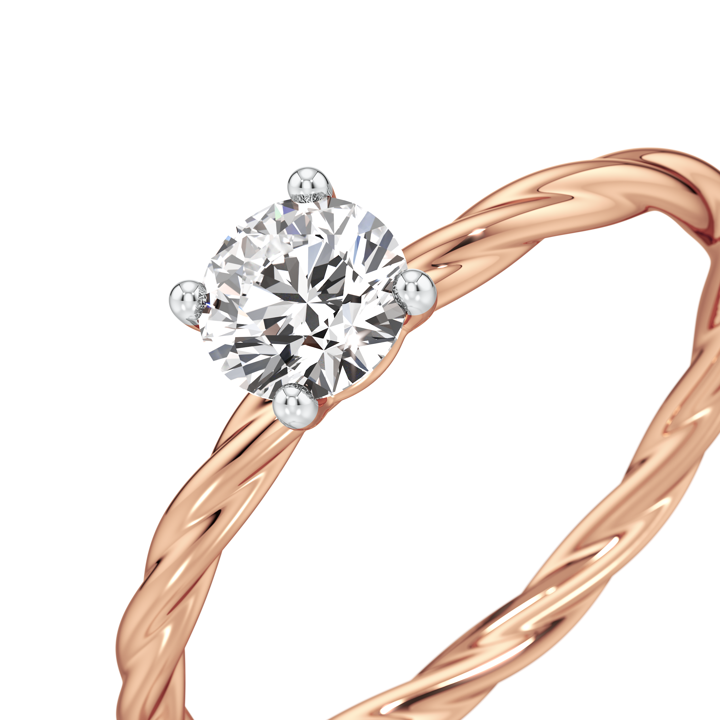 Twine Solitaire Ring 12