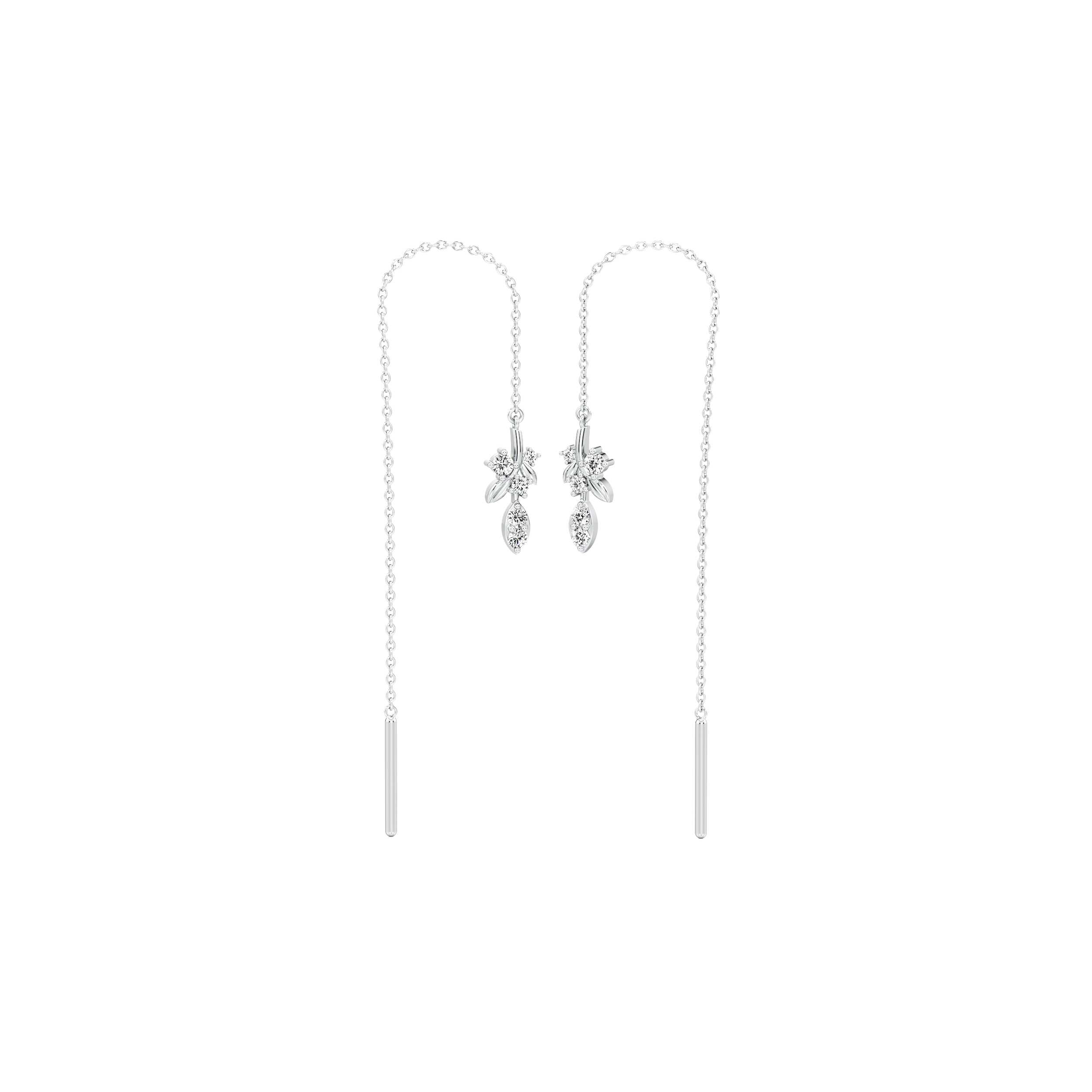 Whispering Bloom Threader Earrings 1