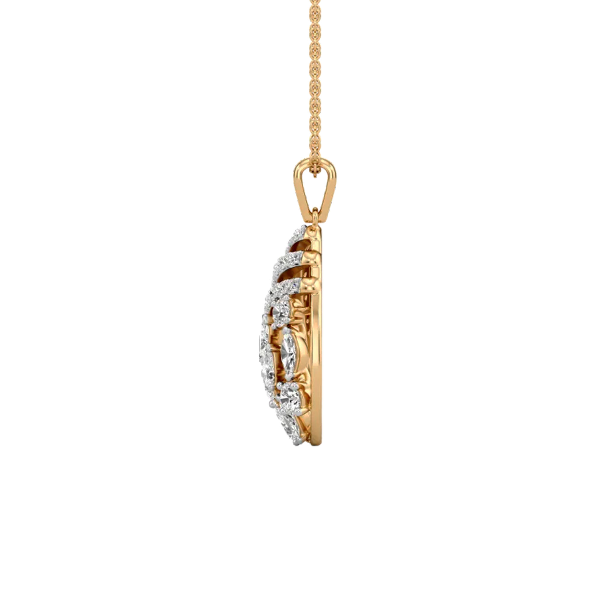 Cascade Gleam Diamond Pendant 2