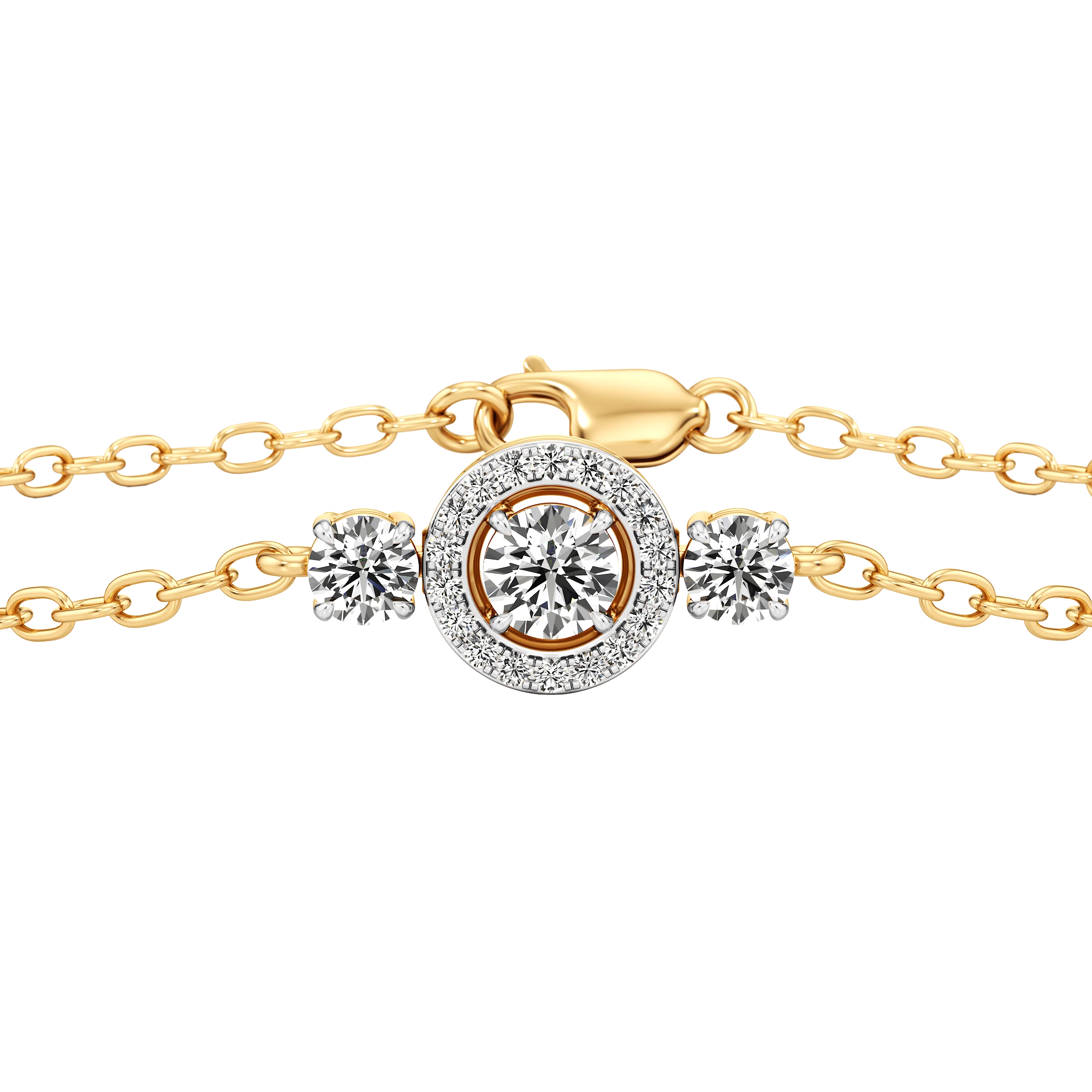 Halo Point Diamond Bracelet hover