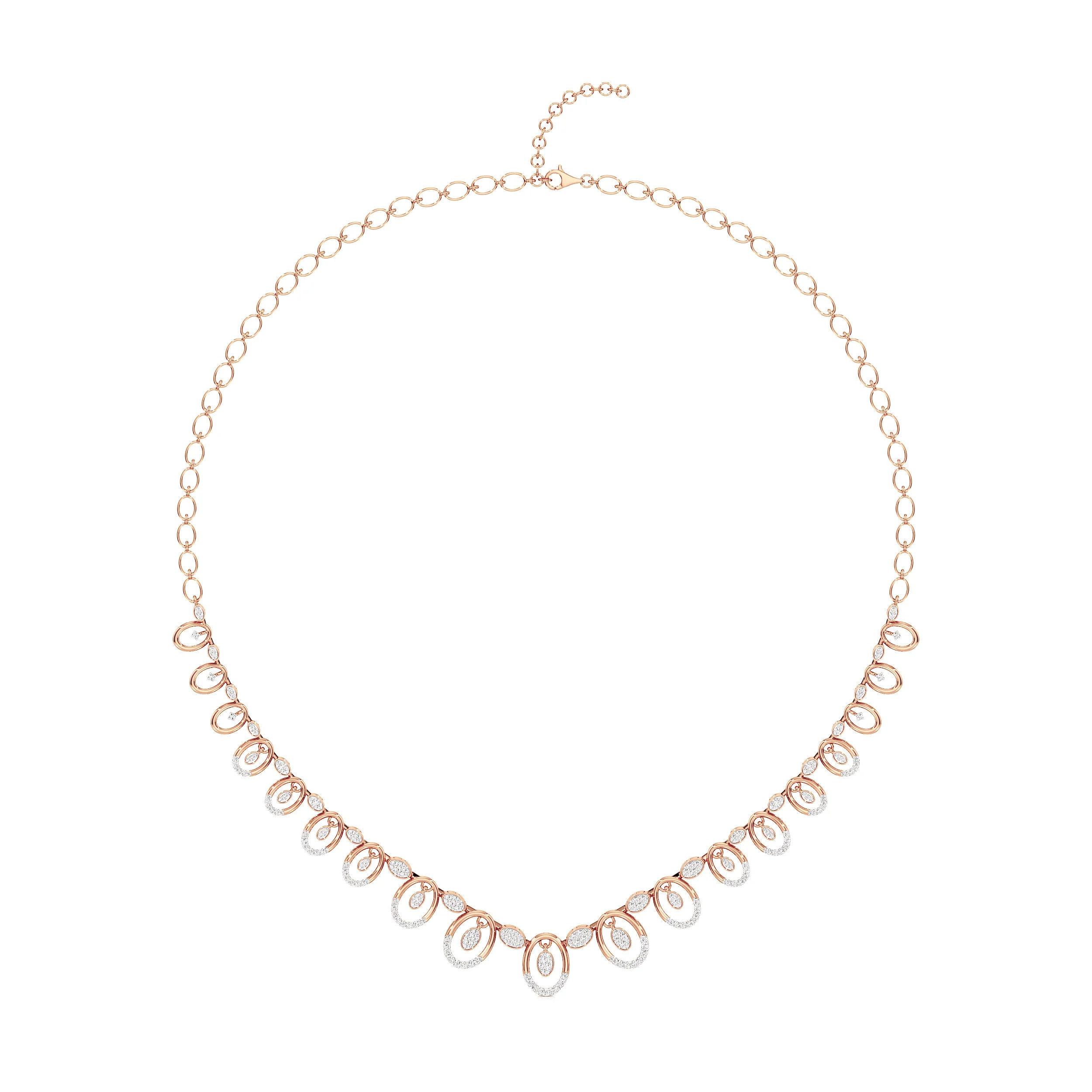 Seraphine Oval Diamond Necklace 11