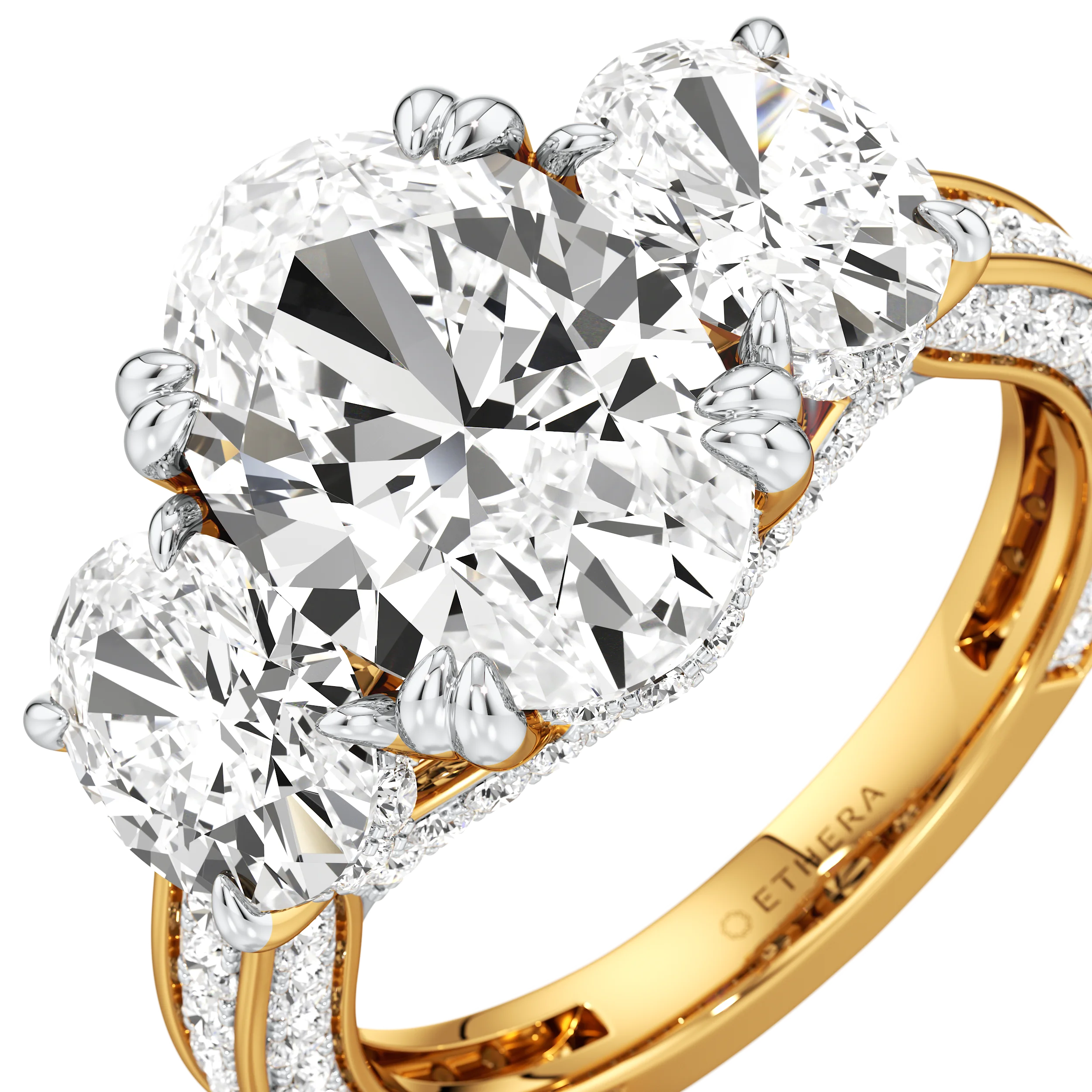 Triple Radiance Cocktail Ring 3