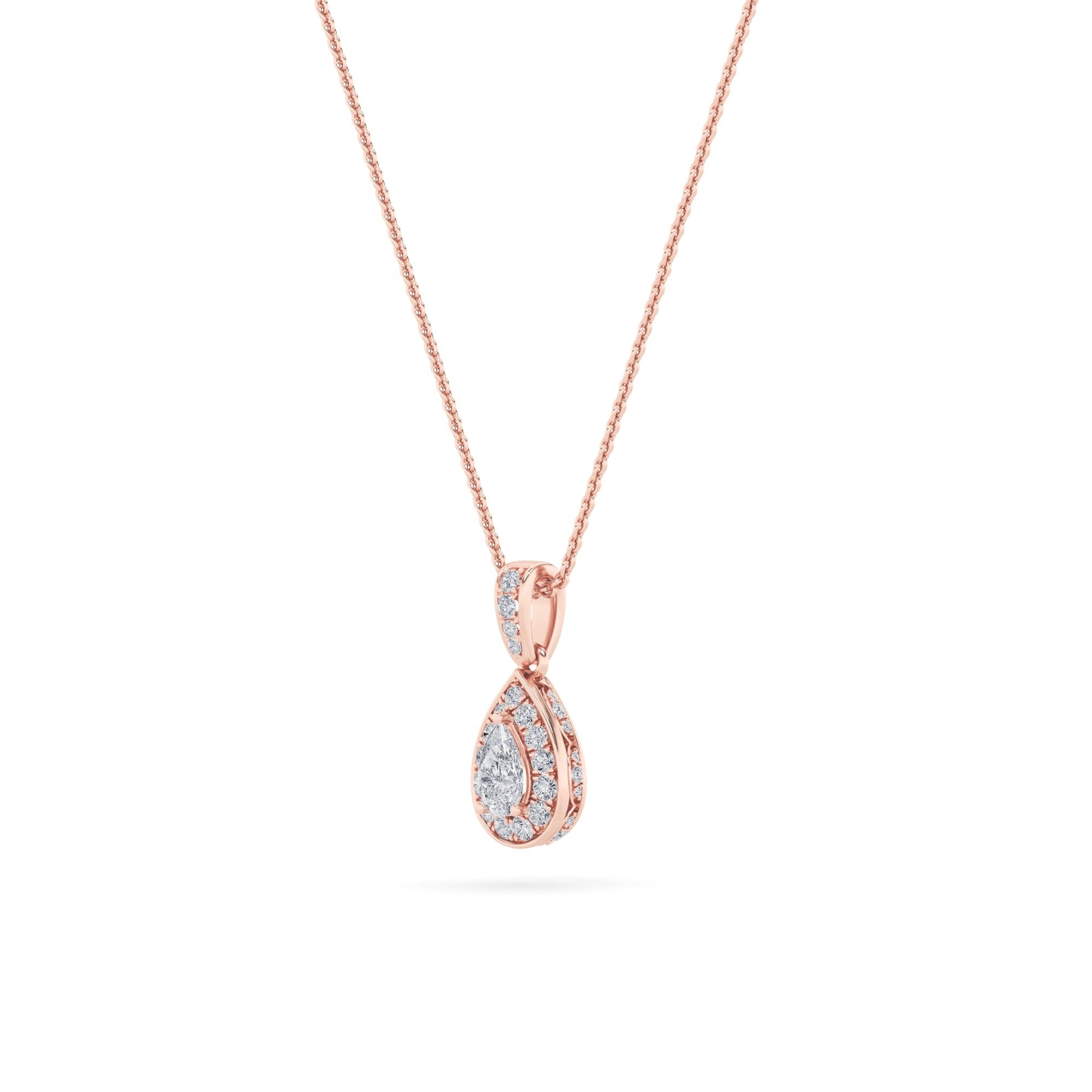 Graceful Pear Solitaire Pendant 7