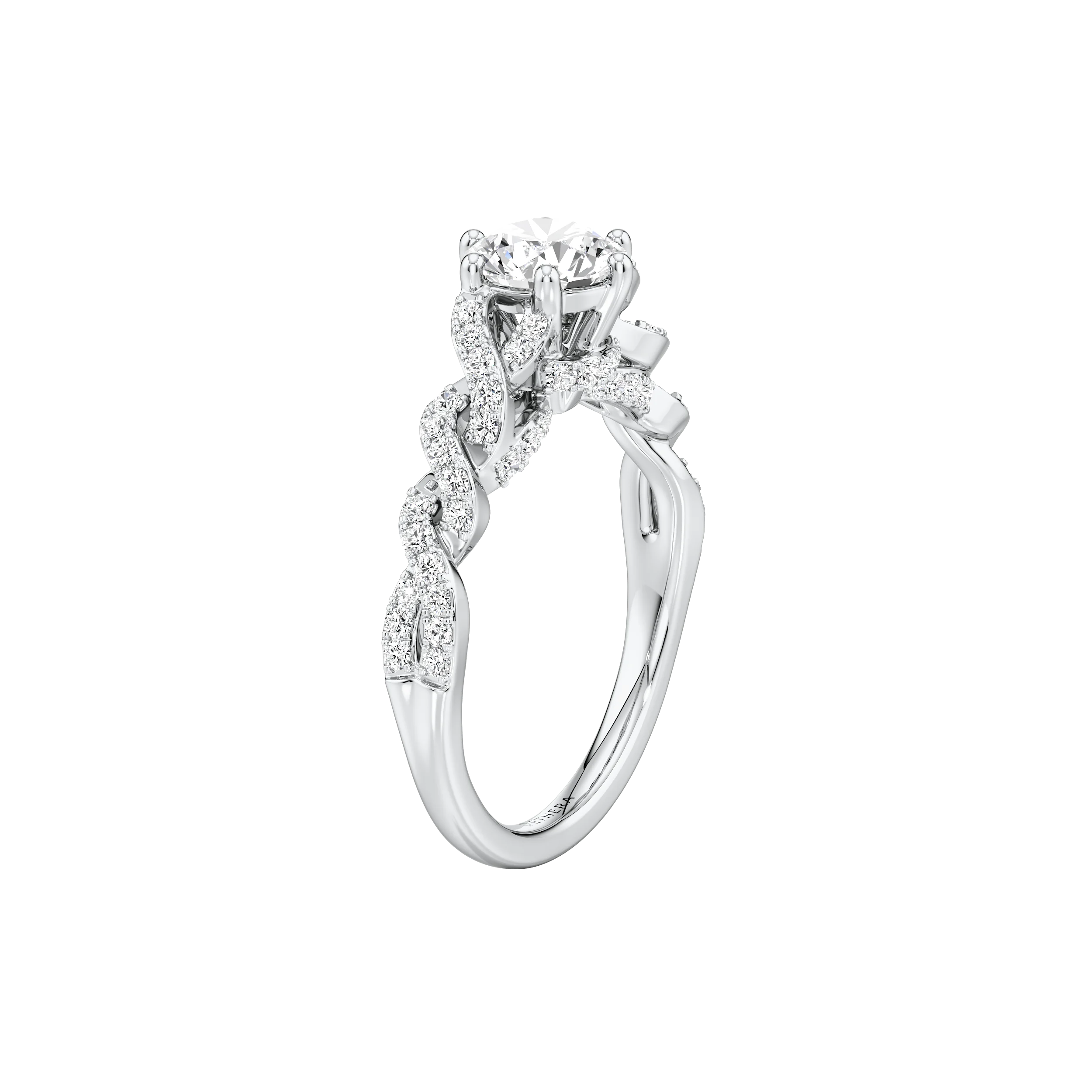 Radiant Twist Solitaire Ring 9