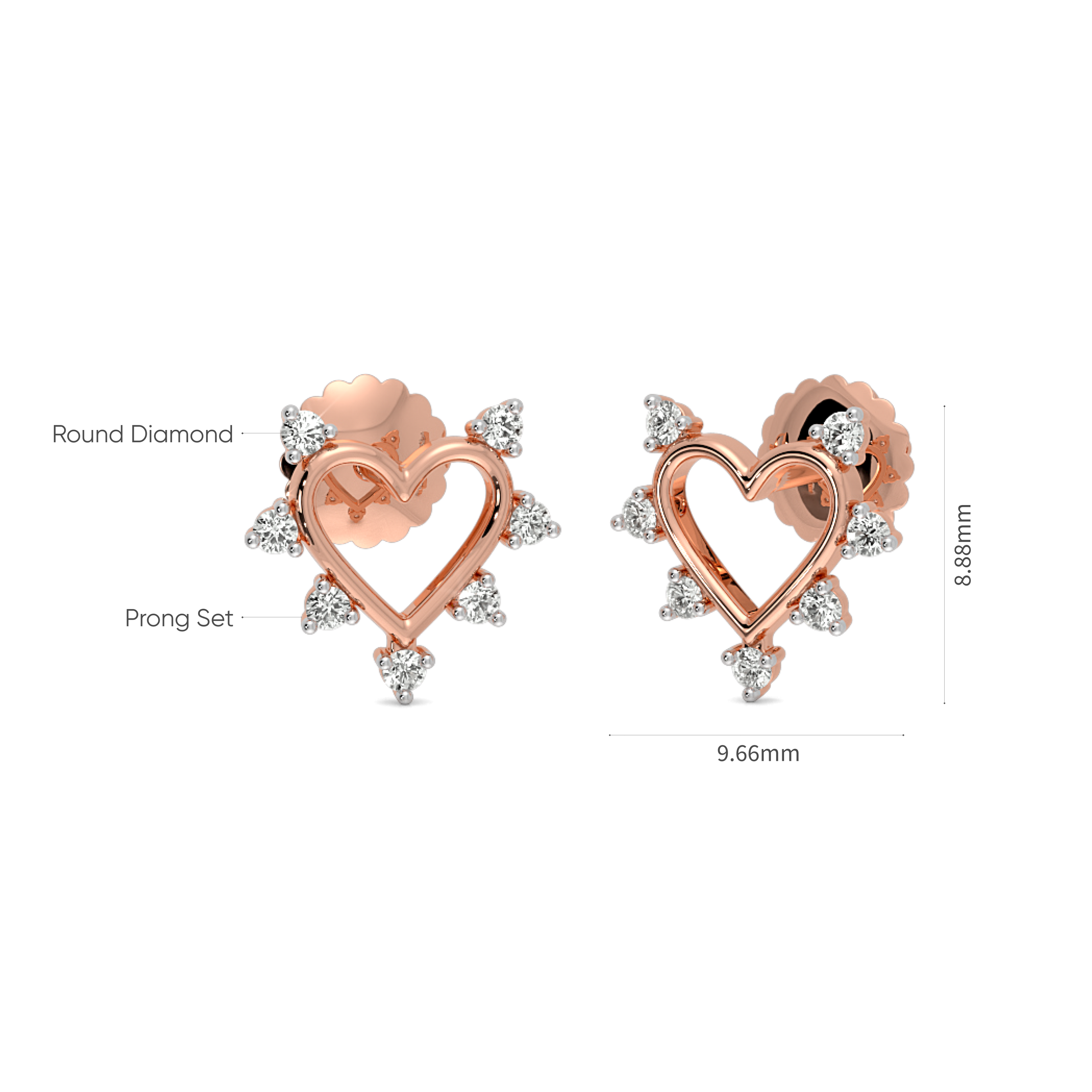 Hearty Love Kids' Studs 4