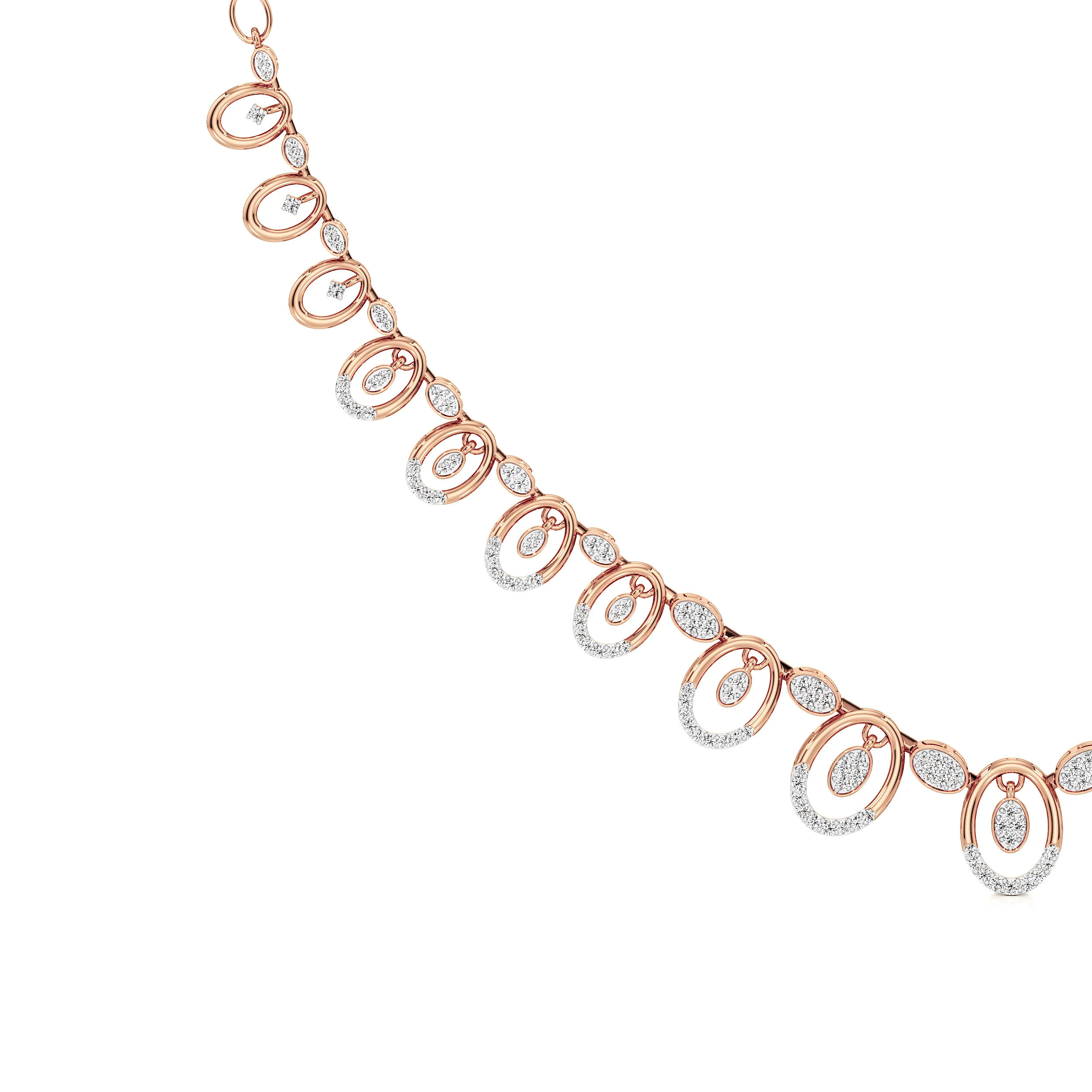 Seraphine Oval Diamond Necklace 9