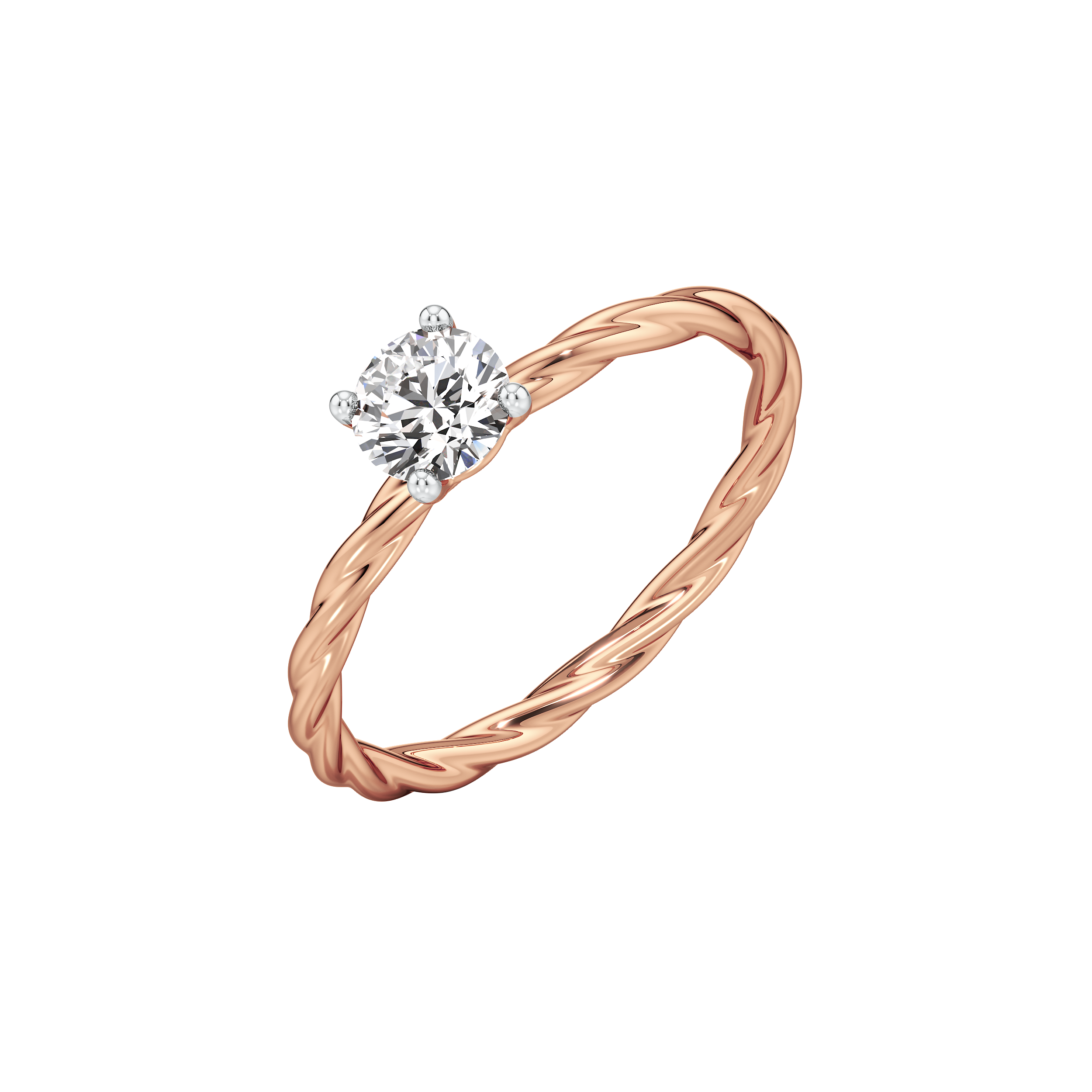 Twine Solitaire Ring 11