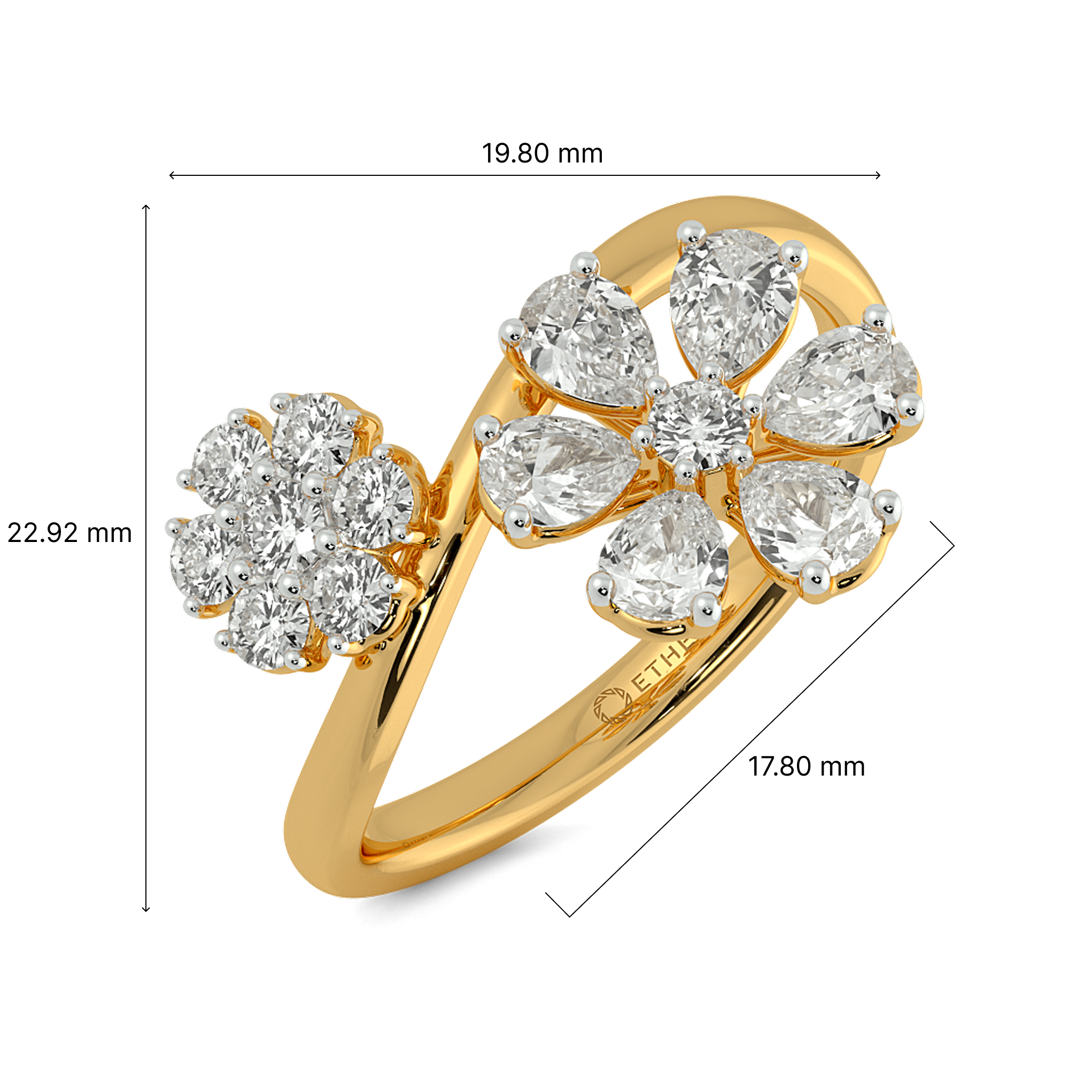 Lush Petals Floral Ring 6