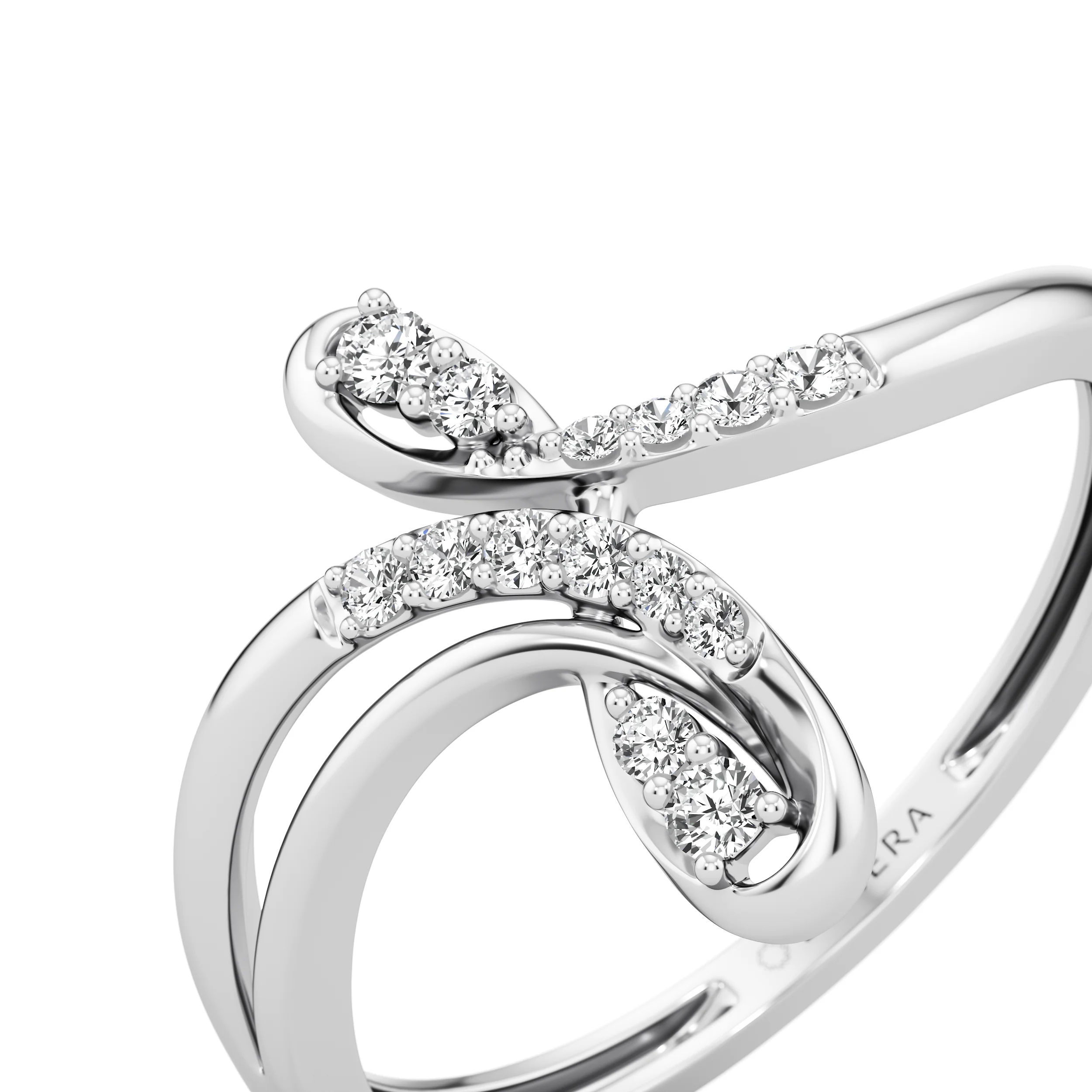 Aurora Swirl Diamond Ring 8