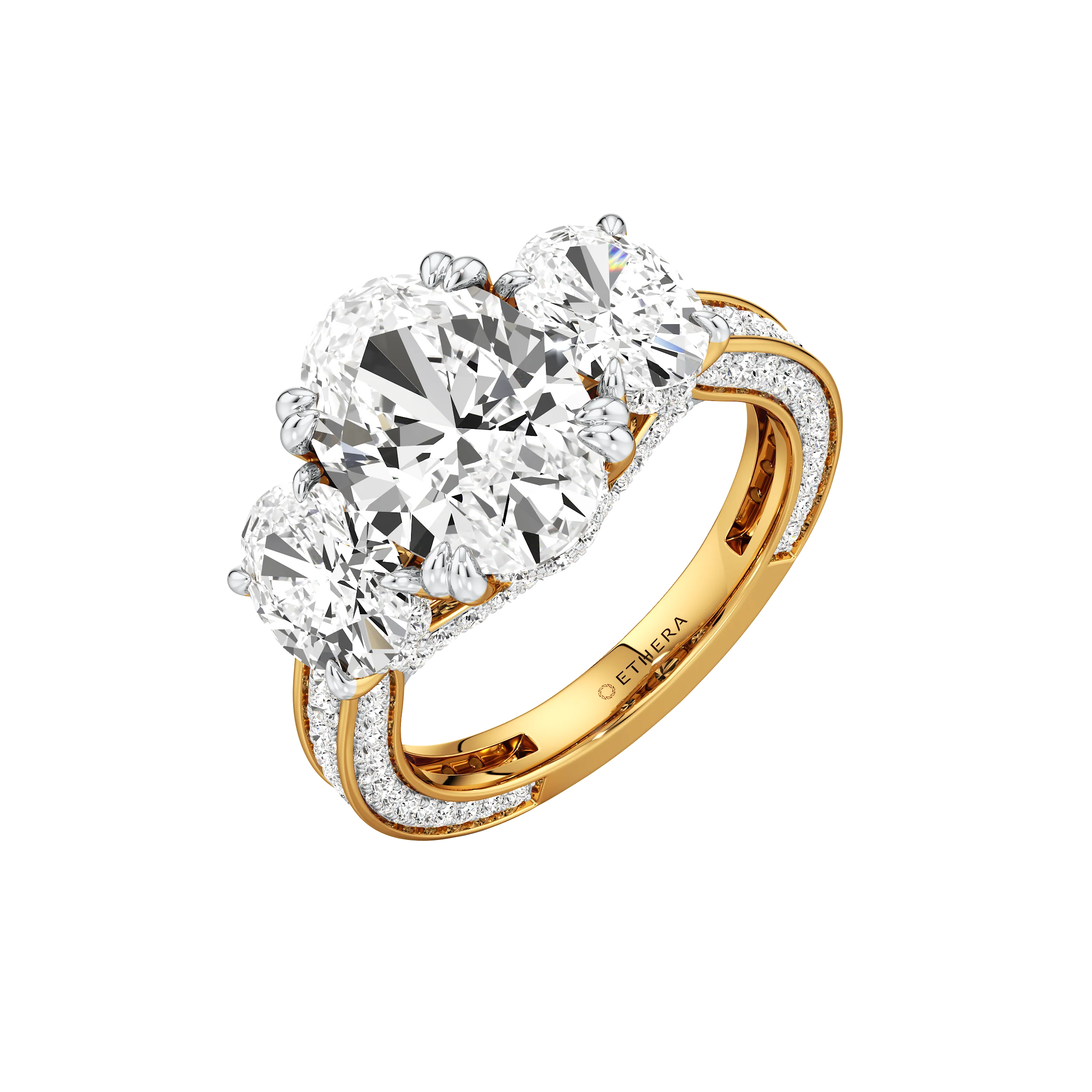 Triple Radiance Cocktail Ring 0