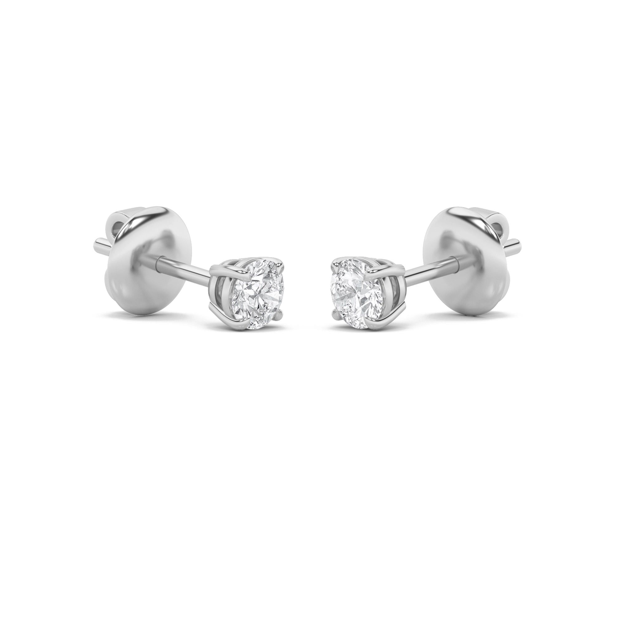 Dainty Orb Stud Earrings 1/2 Carat 3