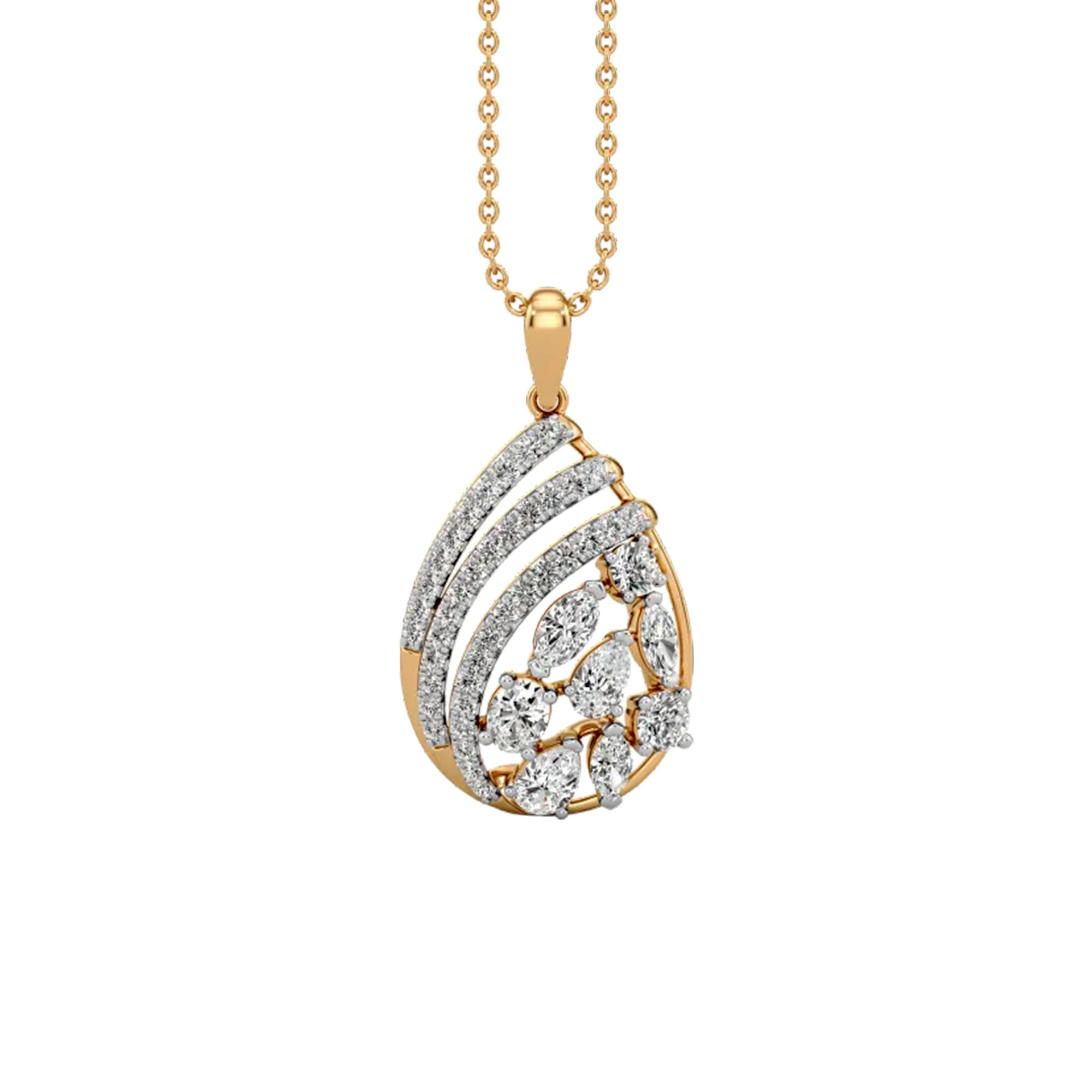 Cascade Gleam Diamond Pendant 1