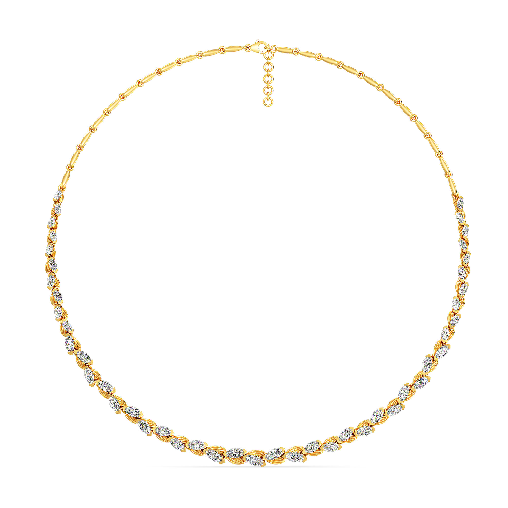 Plume Cascade Tennis Necklace