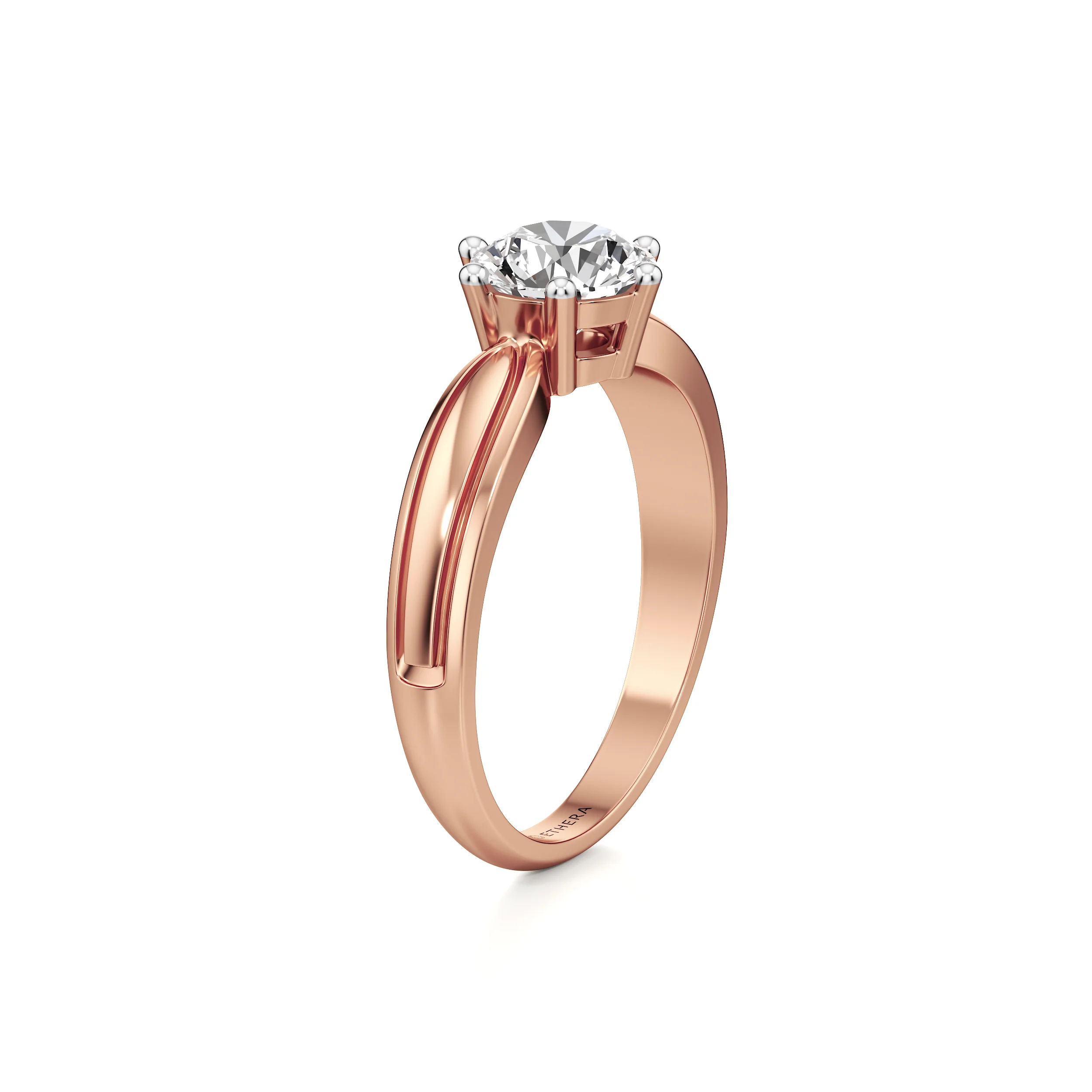 Sculpt Crest Solitaire Ring 12