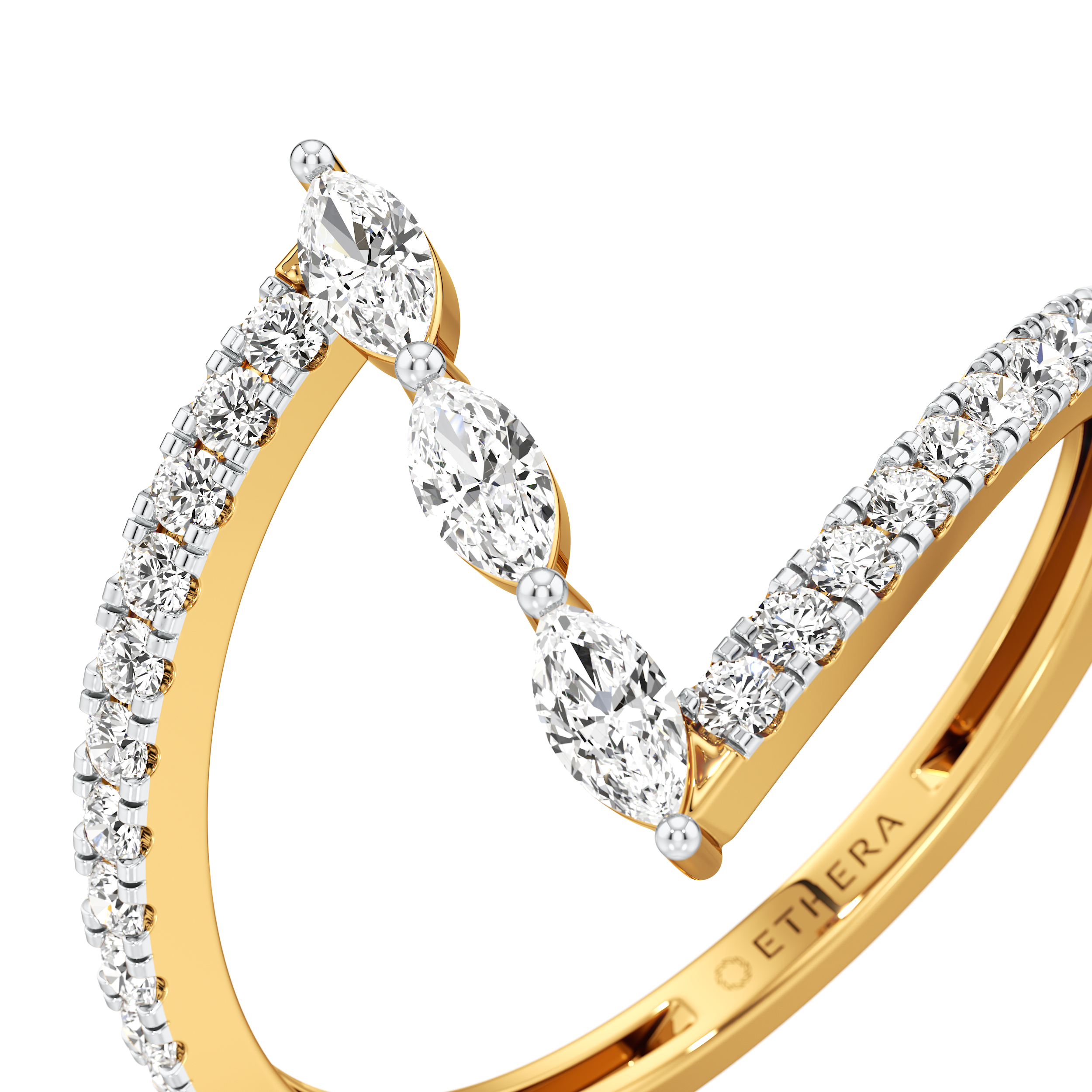 Marquise Arc Diamond Ring 3