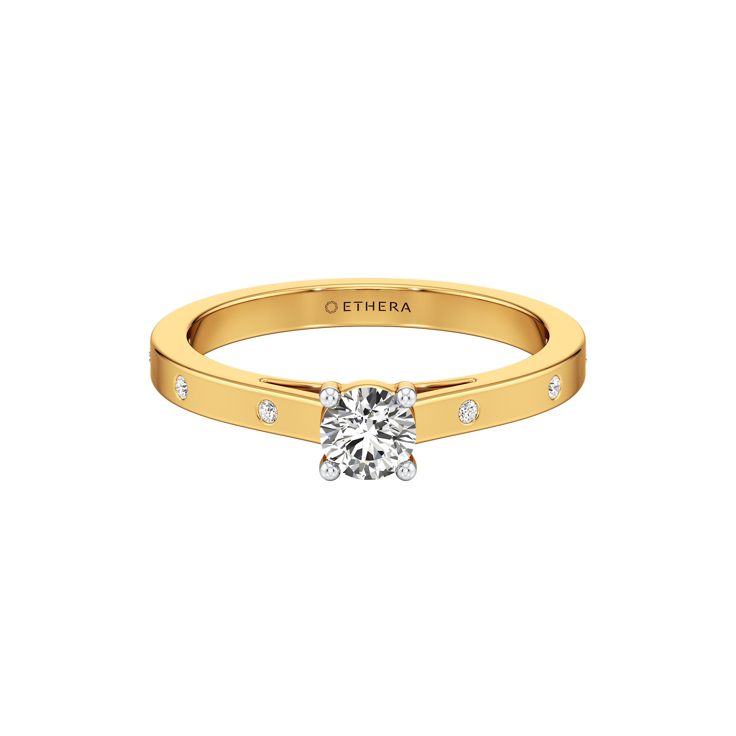 Starlit Dot Solitaire Ring 4