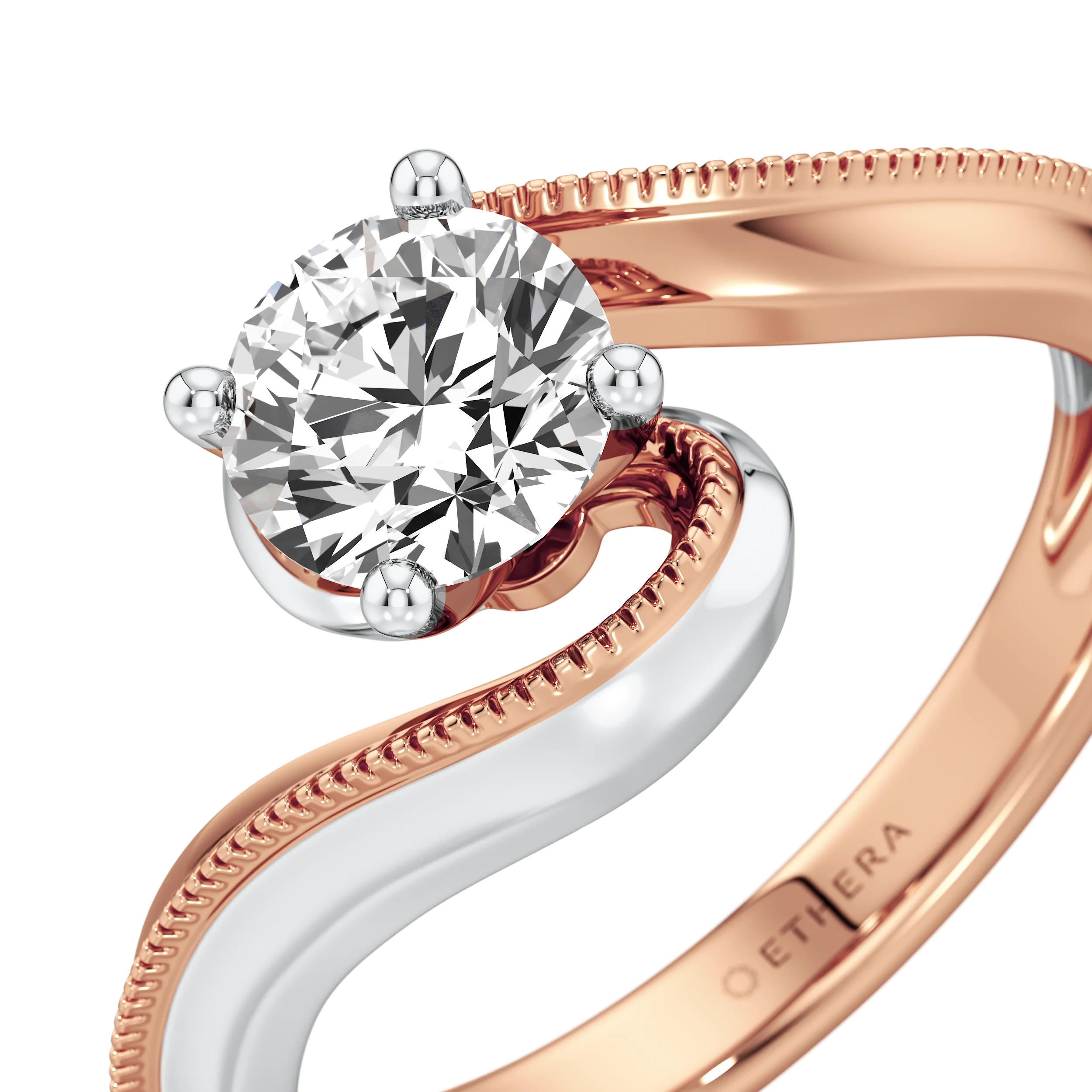 Waveform Solitaire Ring 9
