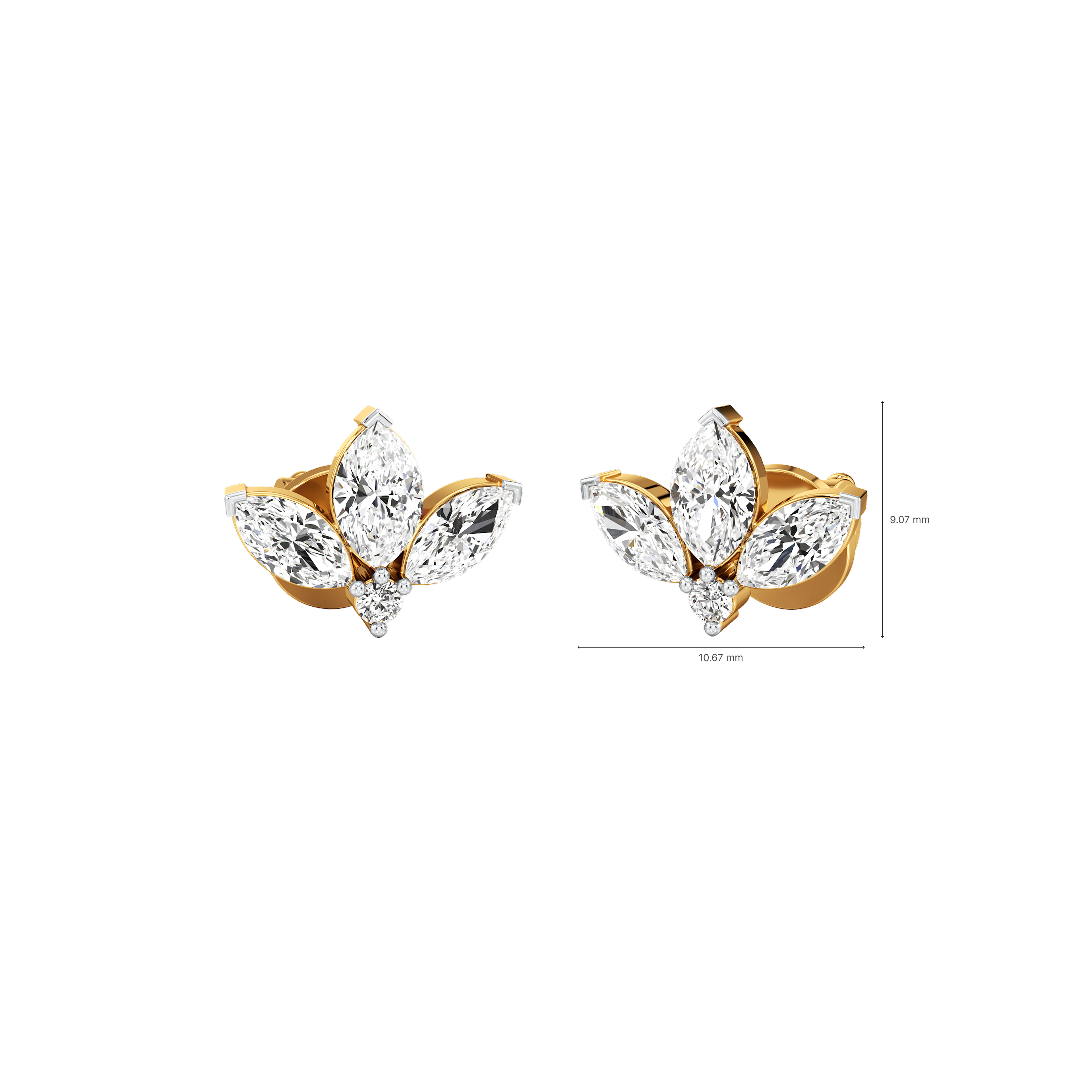 The Petal Cluster Studs 3