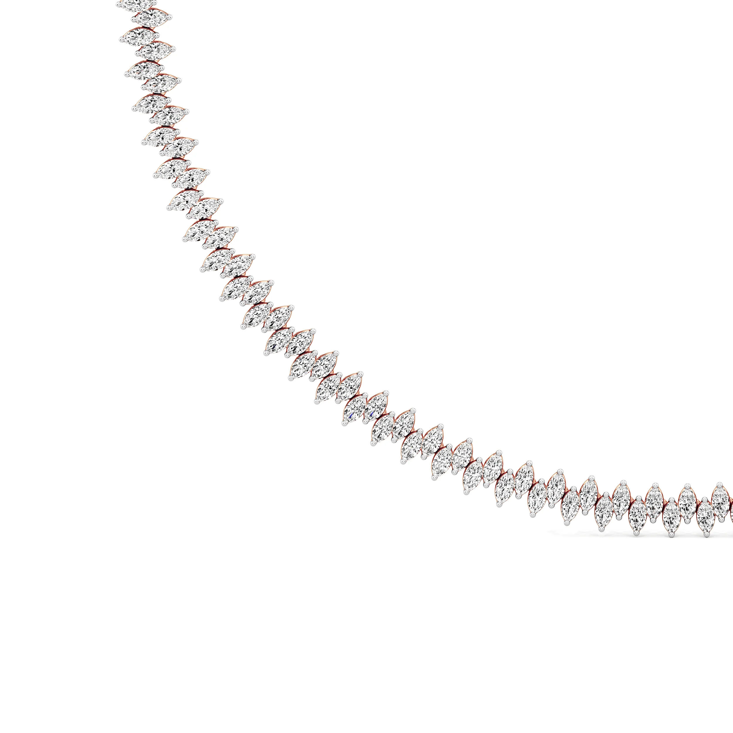 Moonlit Marquise Tennis Necklace 9