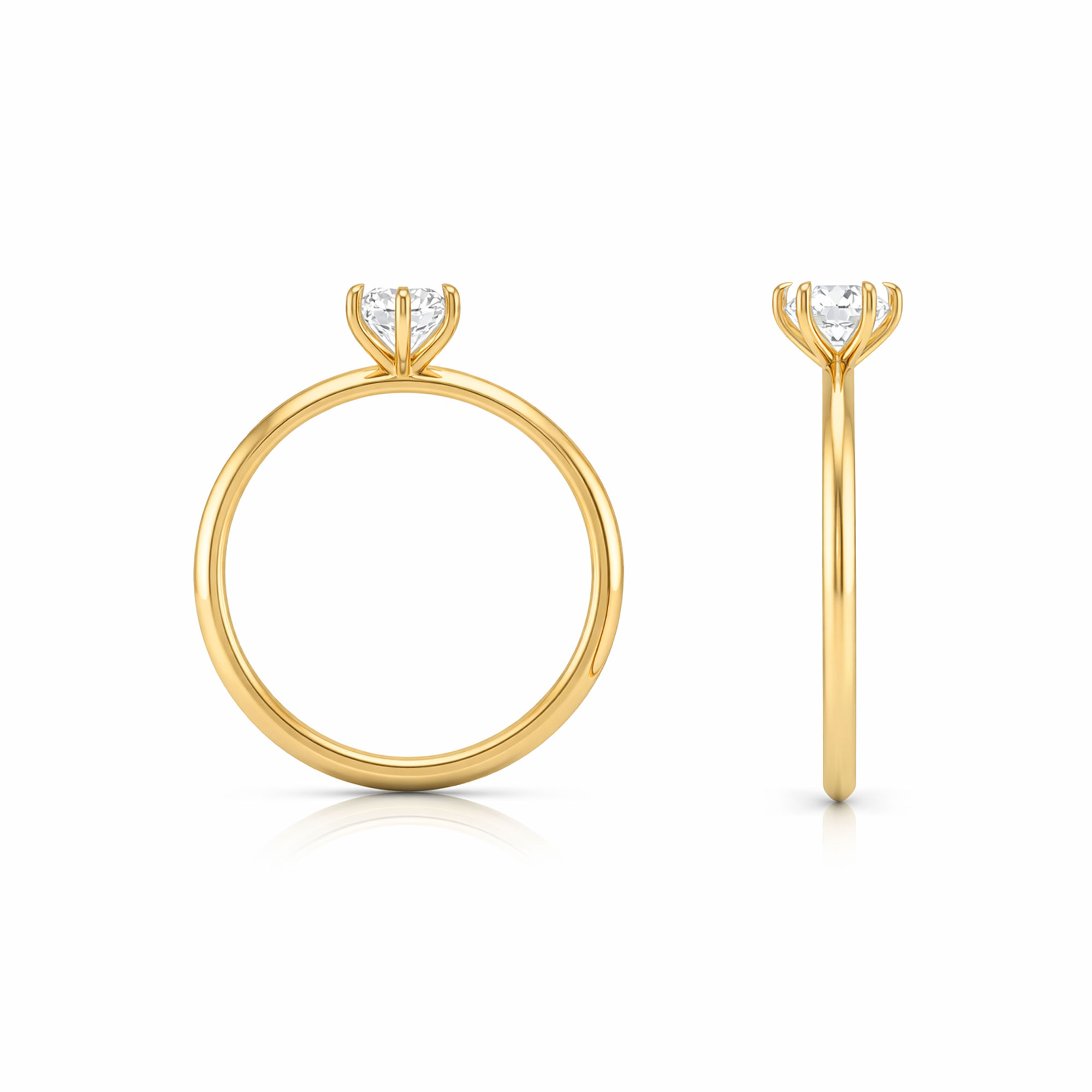 Edgeflare Solitaire Ring