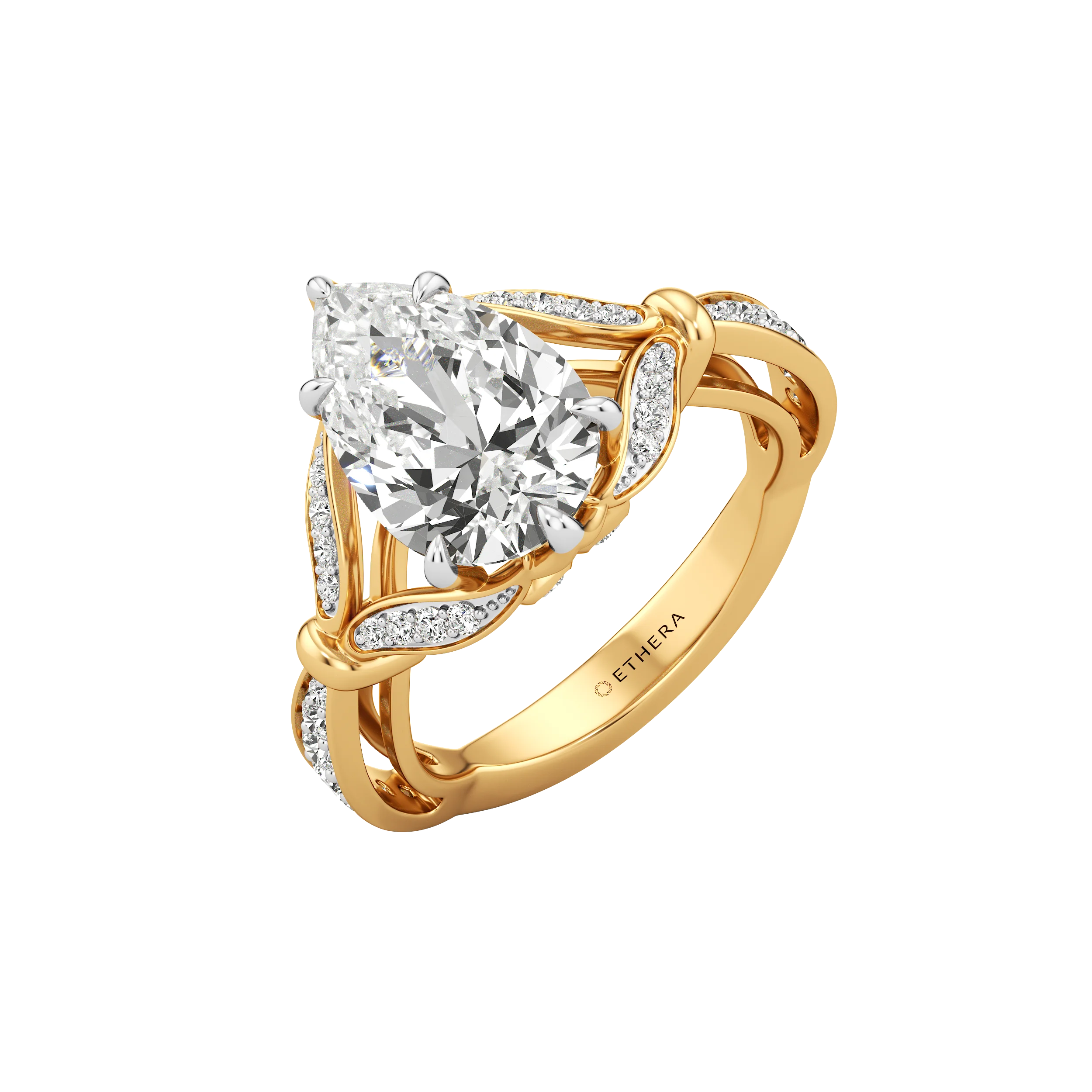 Pear Cascade Cocktail Ring