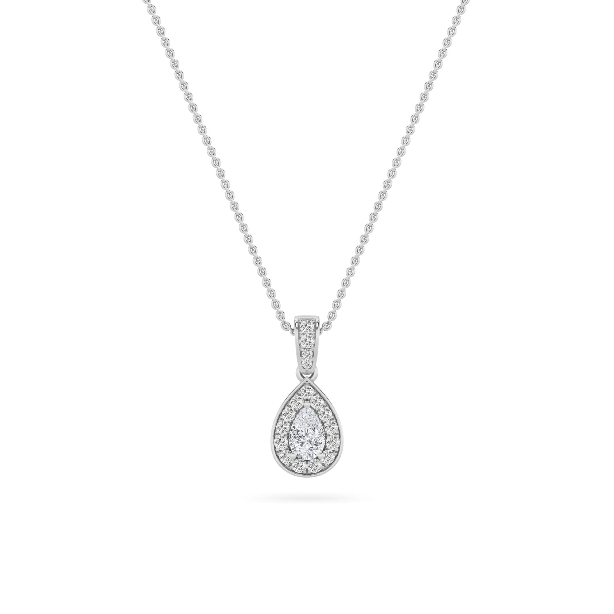Graceful Pear Solitaire Pendant 3