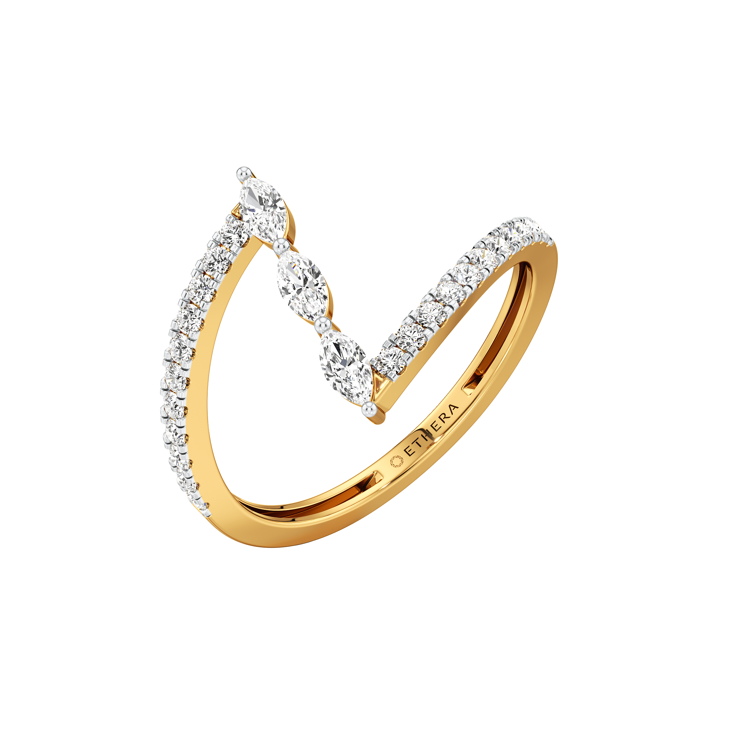 Marquise Arc Diamond Ring 0