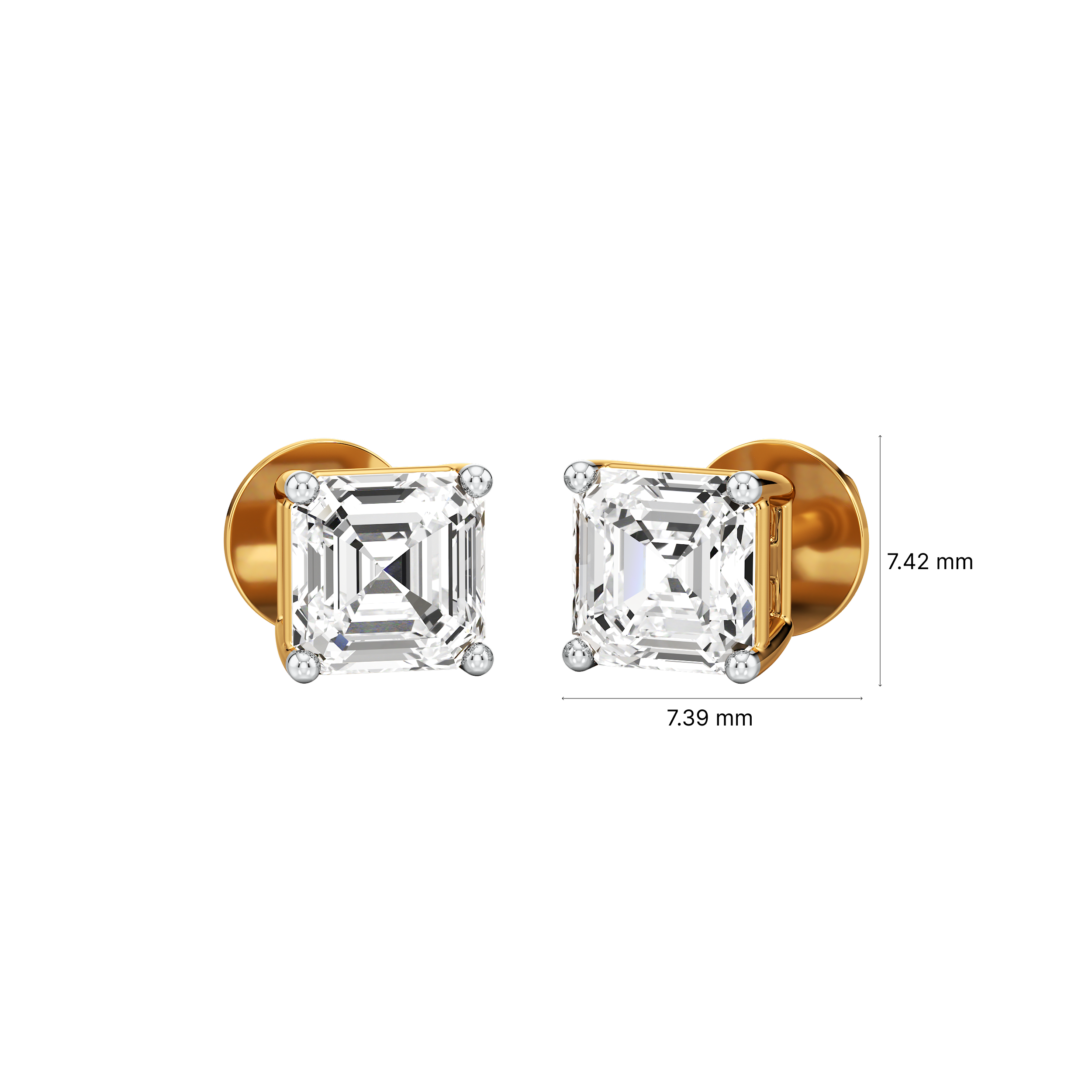 Prismatic Cut Stud Earrings 5