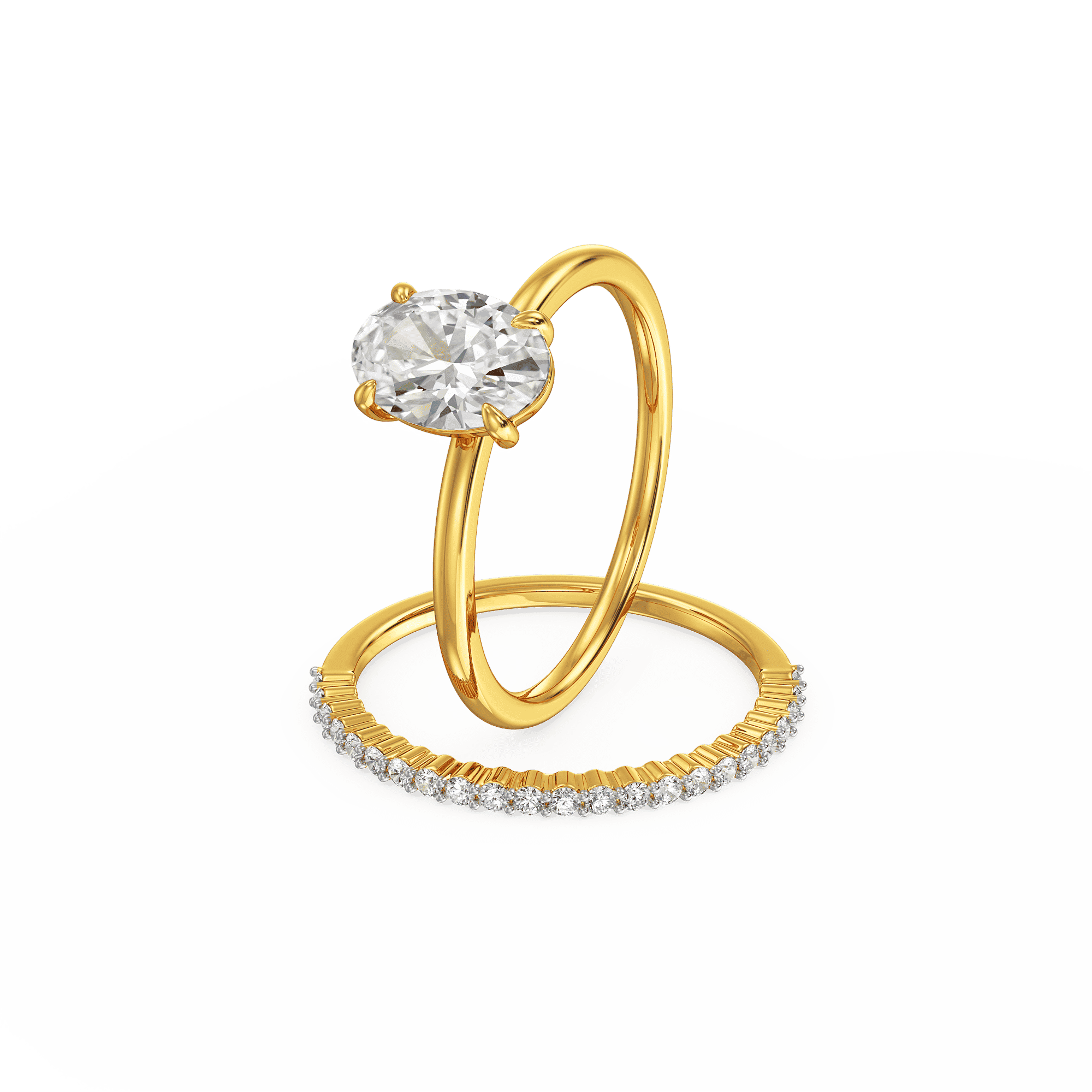 The Duet Oval Bridal Ring Set