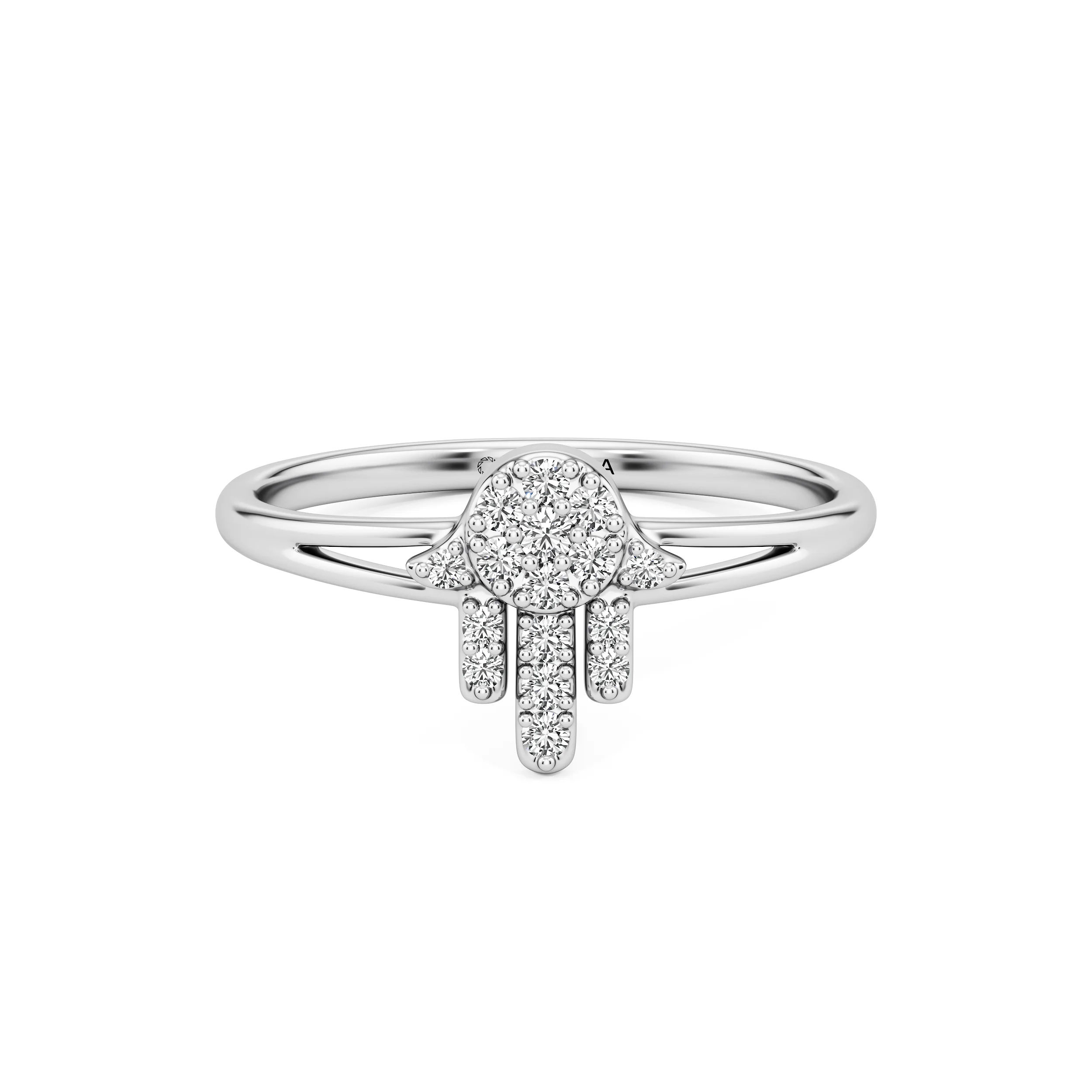 Hamsa Glow Diamond Ring 9