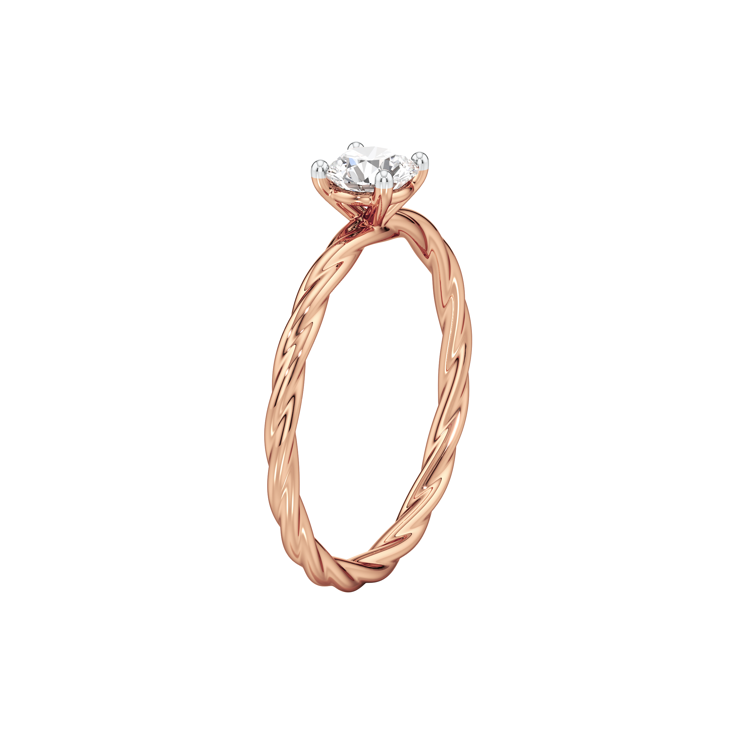 Twine Solitaire Ring 14