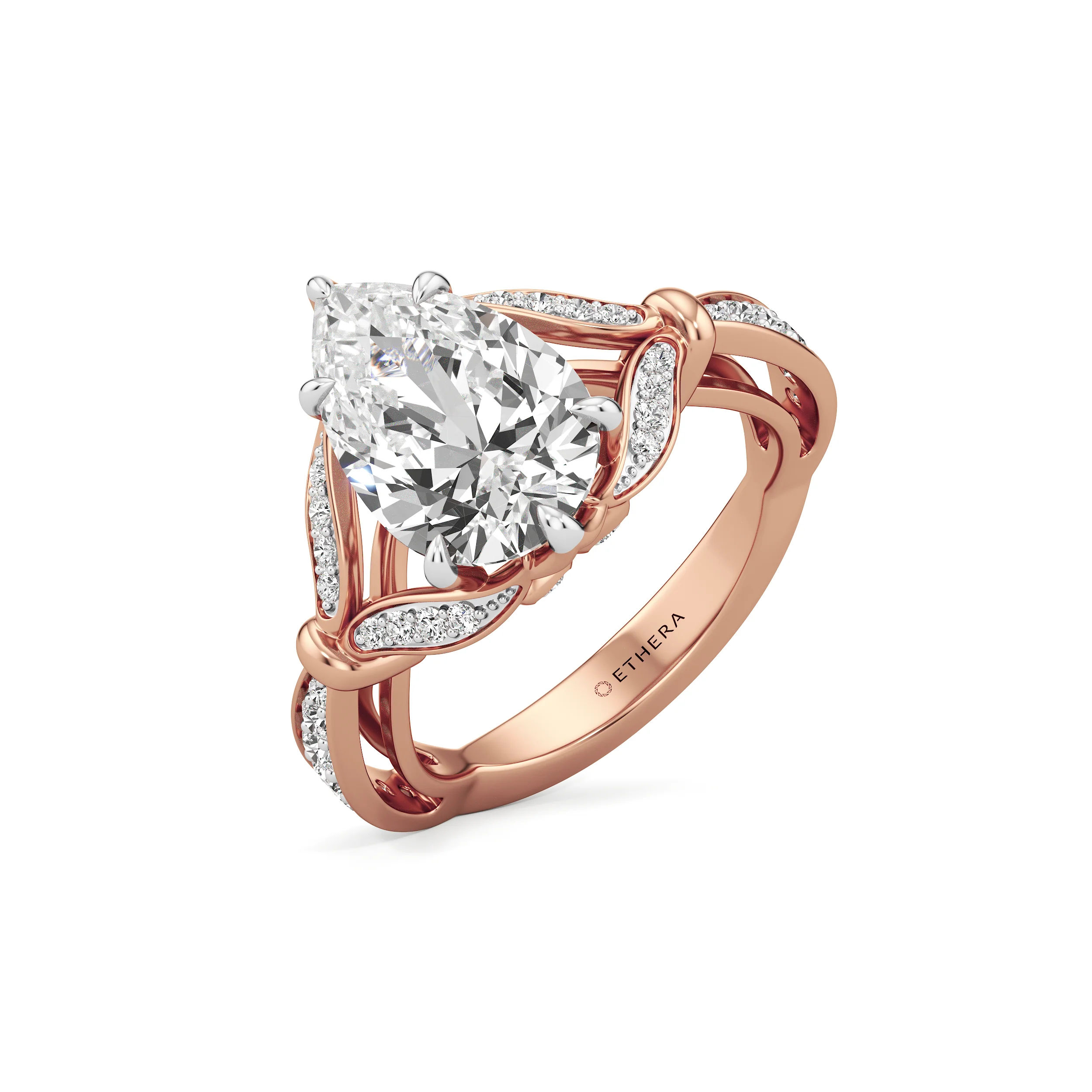 Pear Cascade Cocktail Ring 14