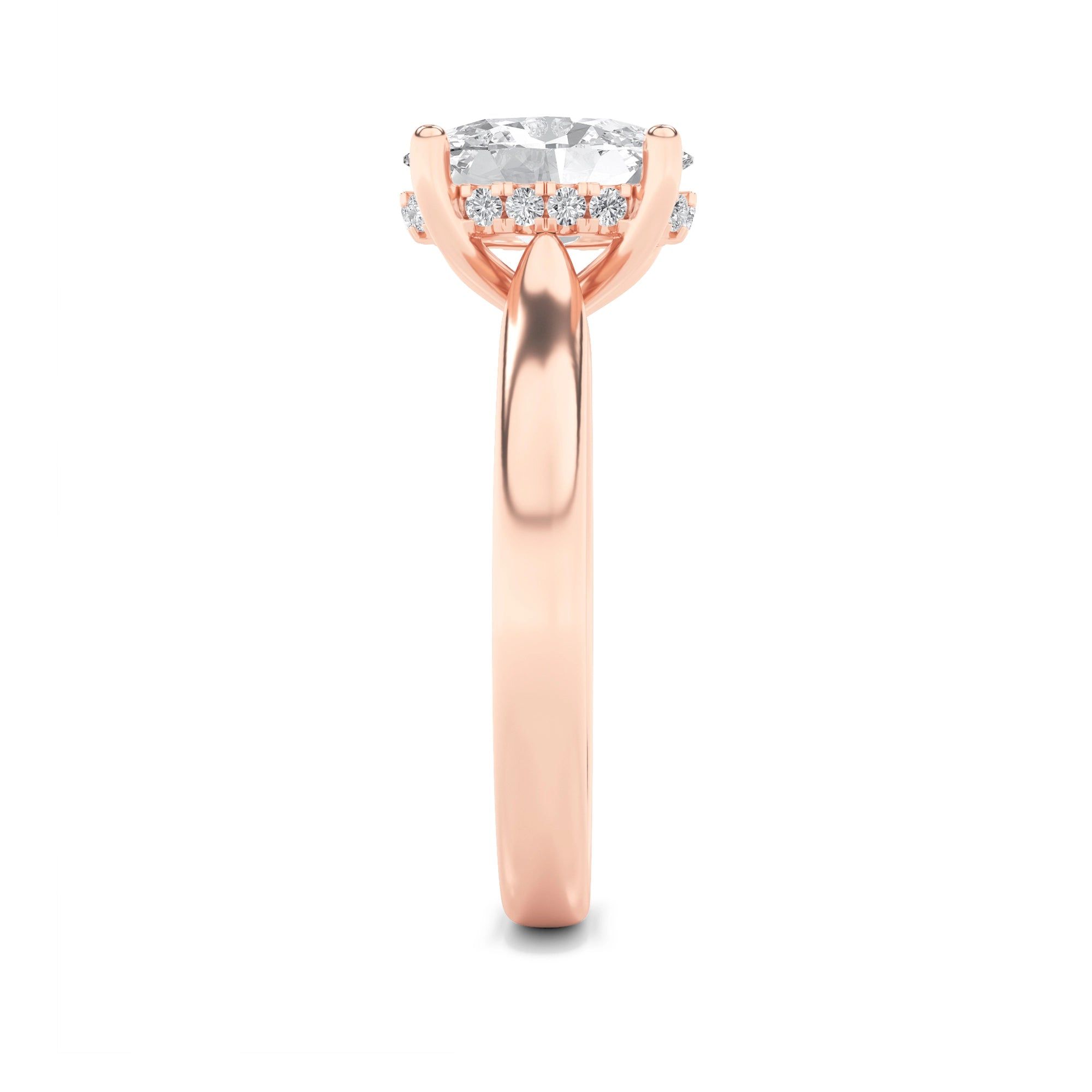 Oval Essence Solitaire Ring 13